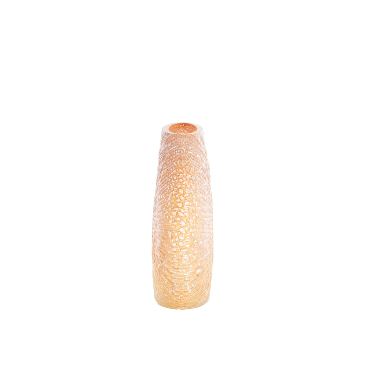 Vase 40,5x11x30,5 cm CONCHA glass peach