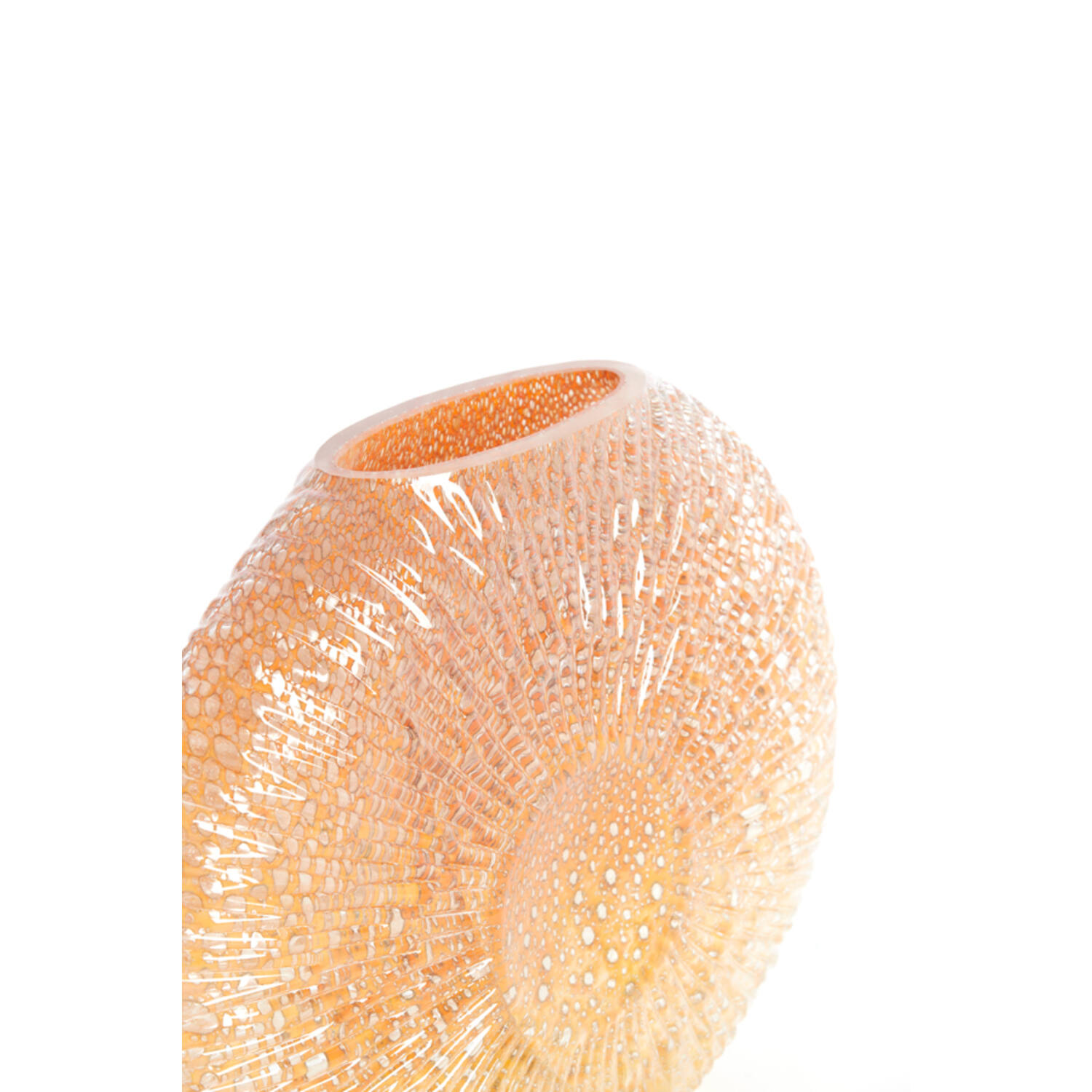 Vase 40,5x11x30,5 cm CONCHA glass peach