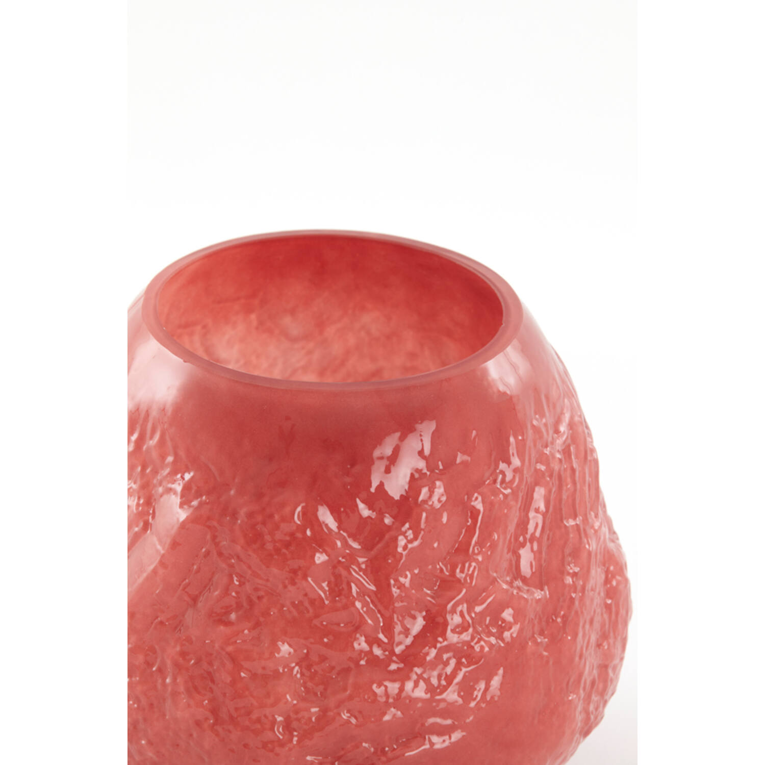 Vaas Ø21,5x20 cm TOLMIN glas koraal
