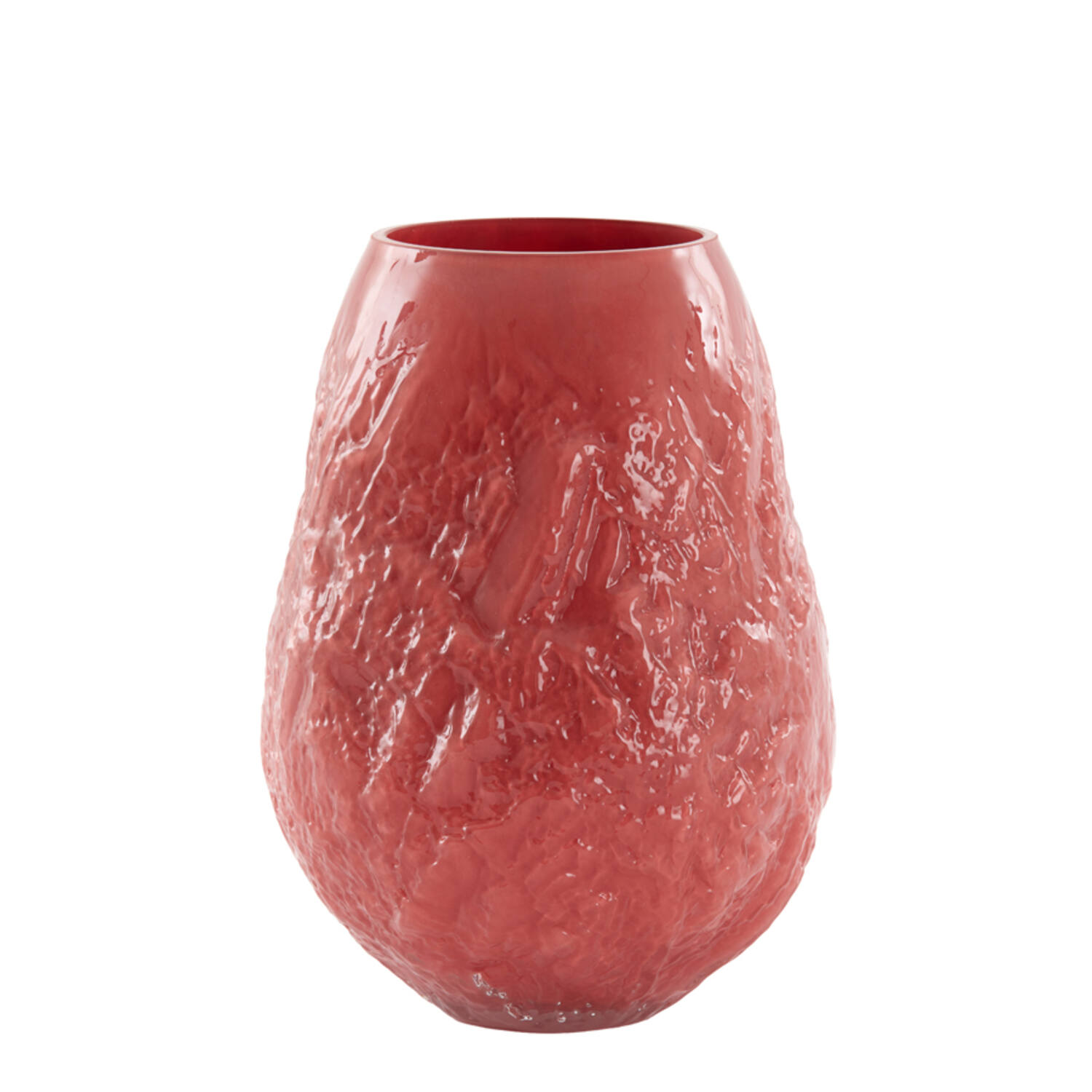 Vase Ø21,5x30 cm TOLMIN glass coral