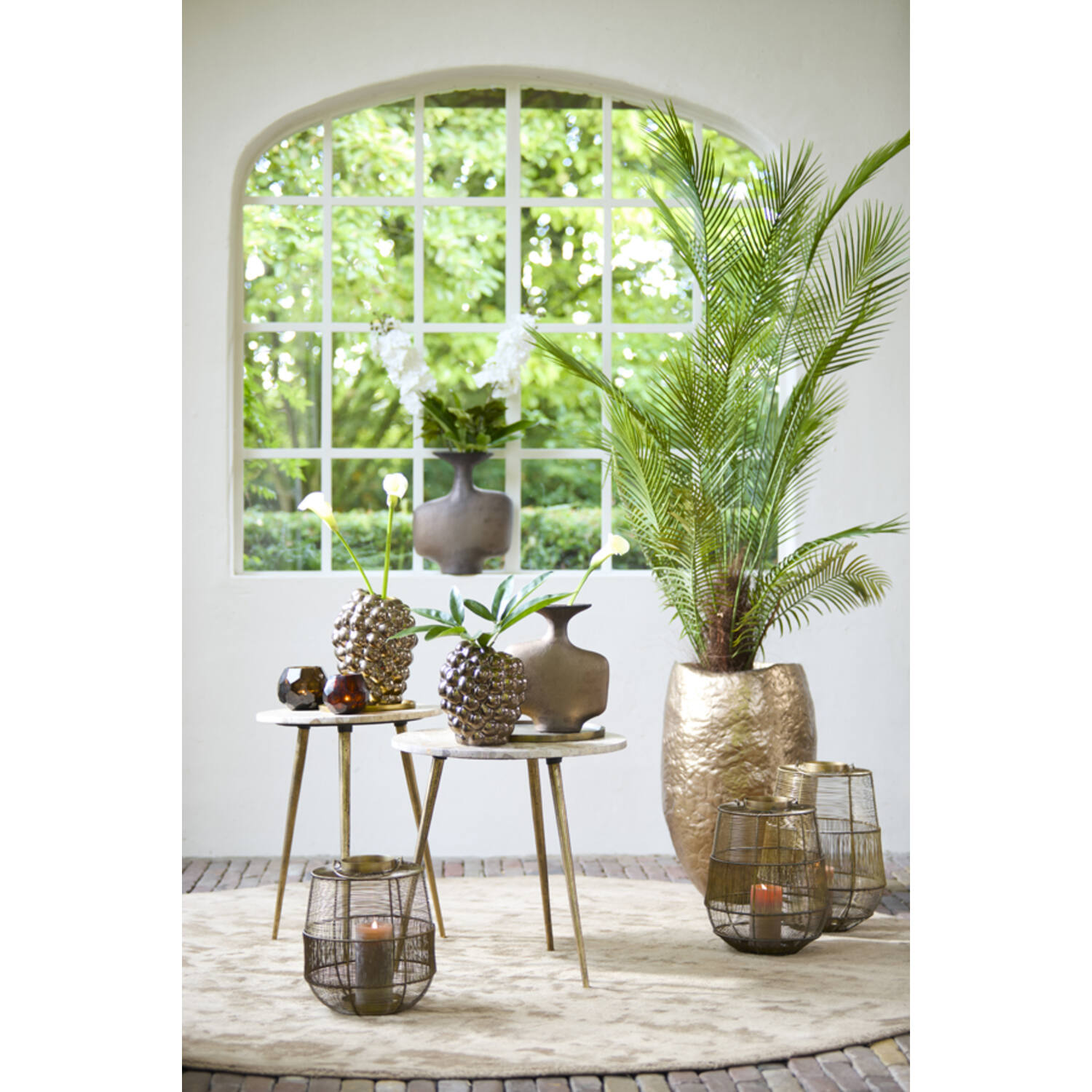 Pot deco Ø39x58 cm TINGRI antique bronze