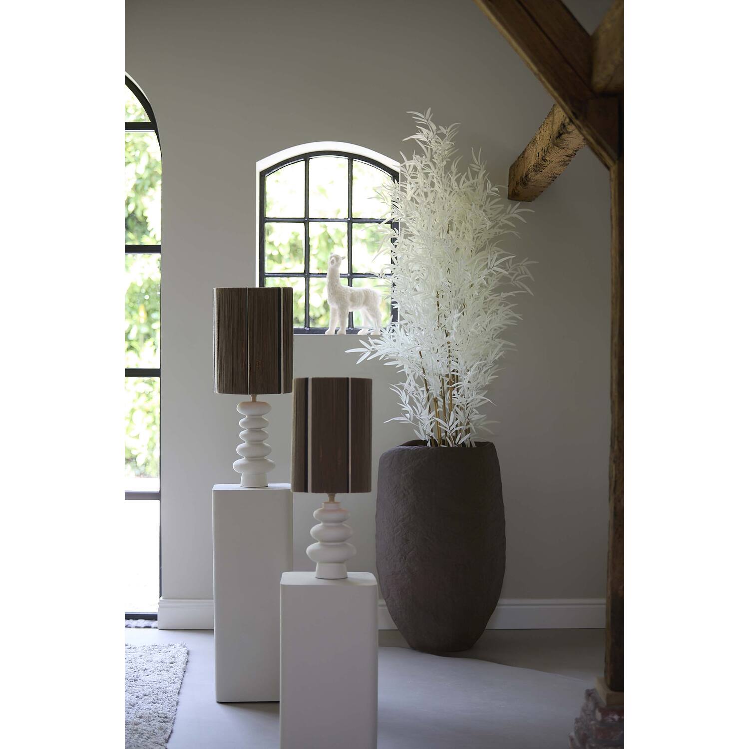 Vaas deco Ø59x90 cm TINGRI bruin