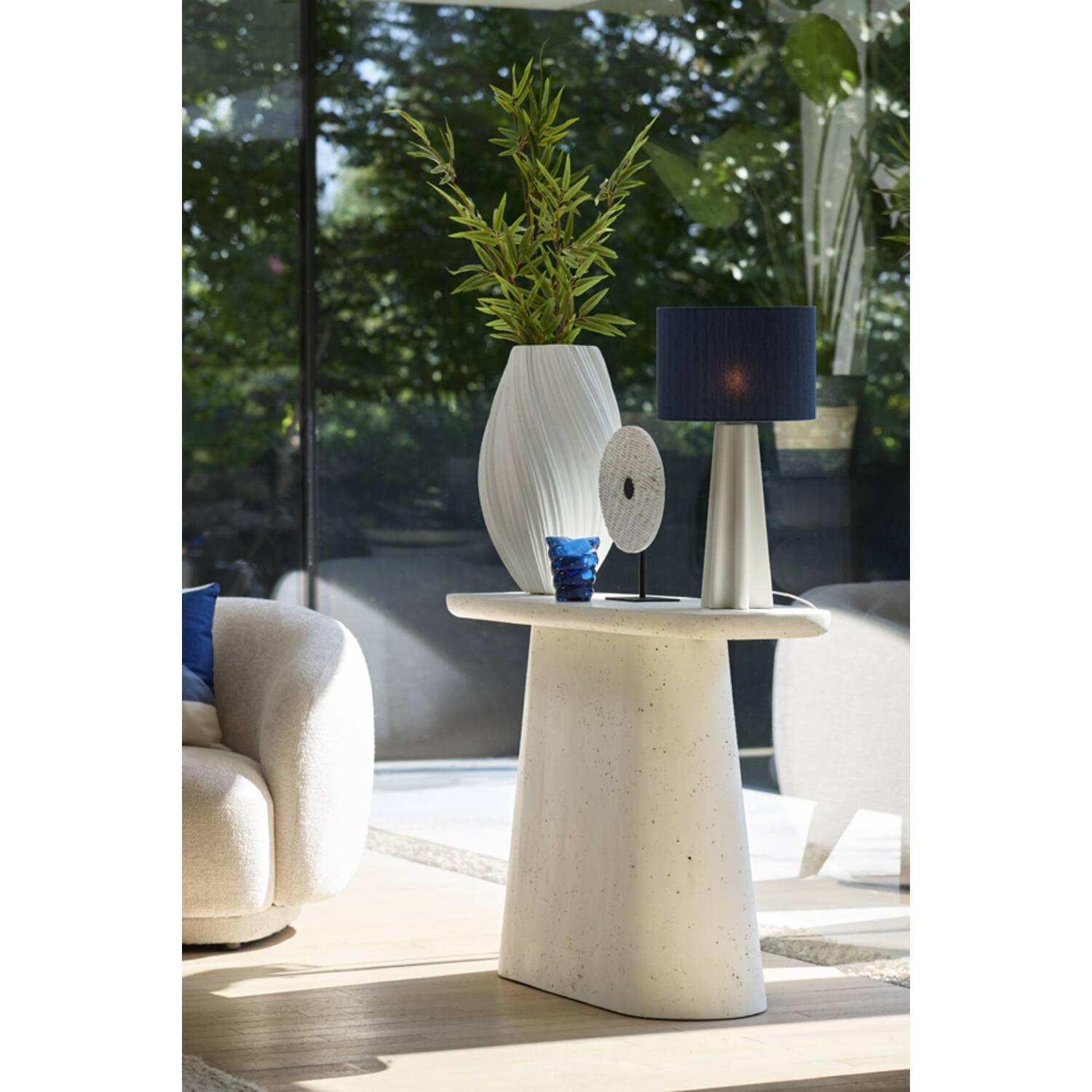 Vaas deco Ø30x52 cm YATUNG crème
