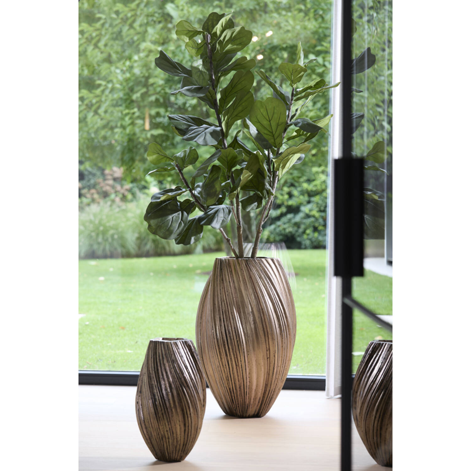 Vaas deco Ø52x81 cm YATUNG antiek brons