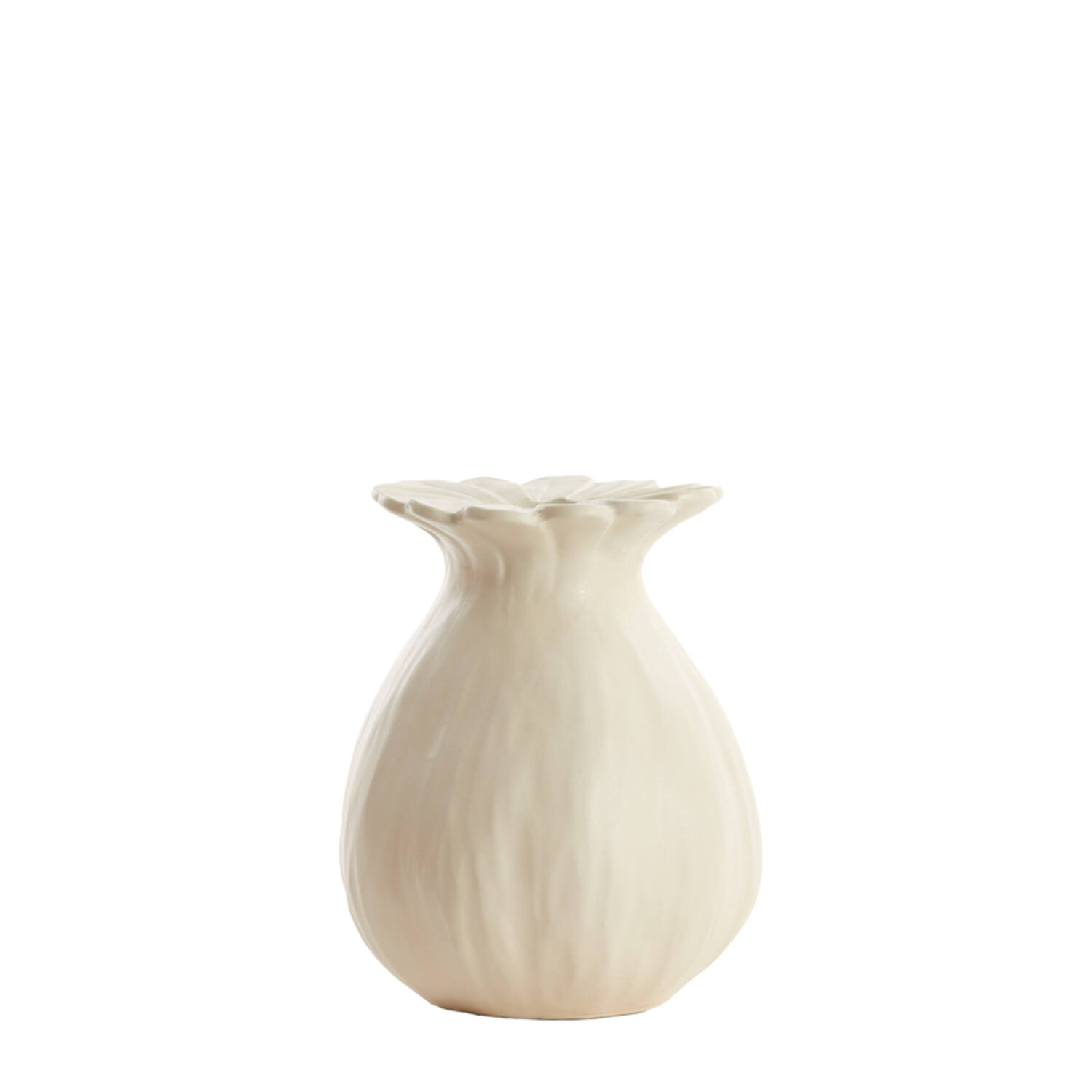 Vaas deco Ø16x19 cm REWA keramiek crème