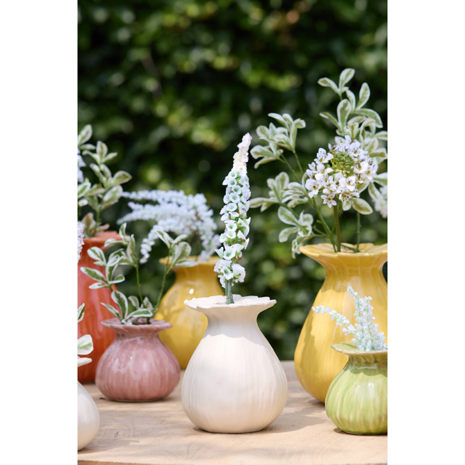 Vaas deco Ø16x19 cm REWA keramiek crème