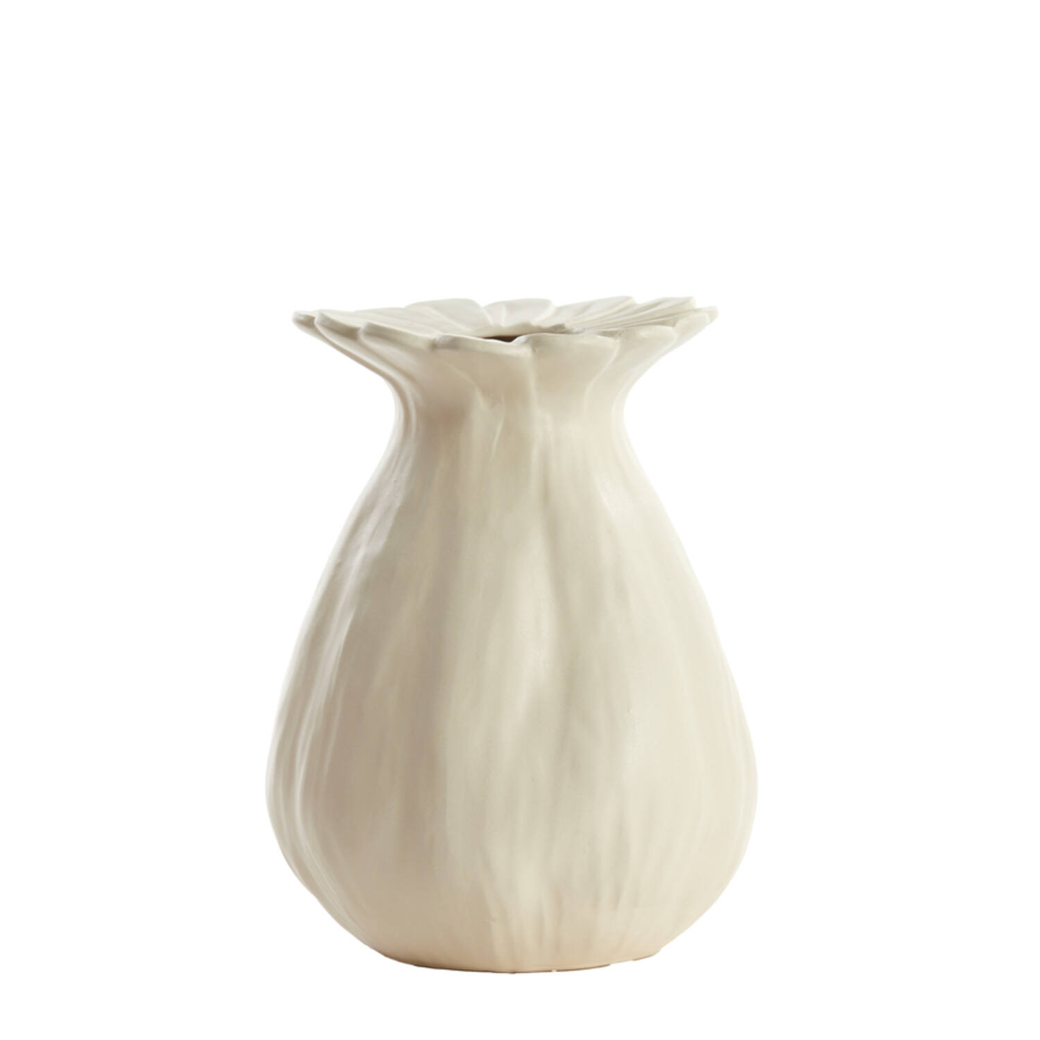 Vaas deco Ø19,5x25 cm REWA keramiek crème