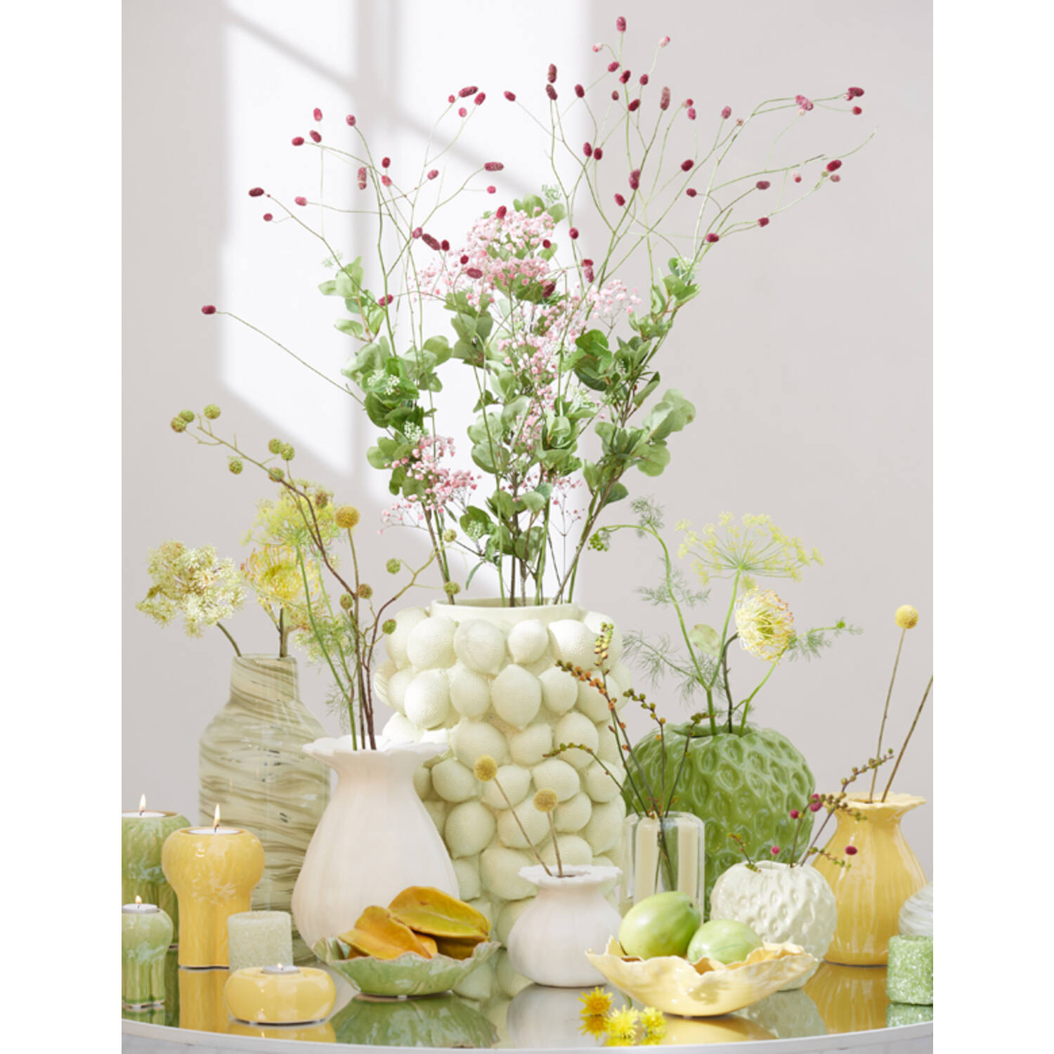 Vaas deco Ø19,5x25 cm REWA keramiek crème