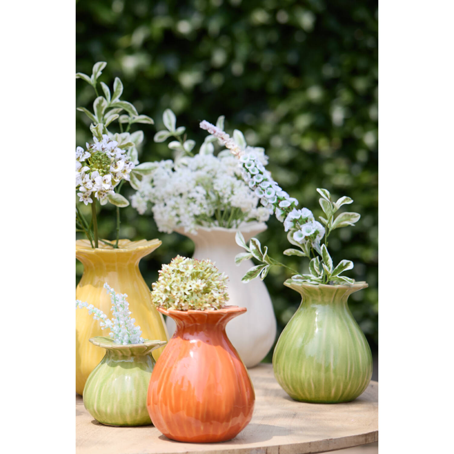 Vaas deco Ø19,5x25 cm REWA keramiek crème