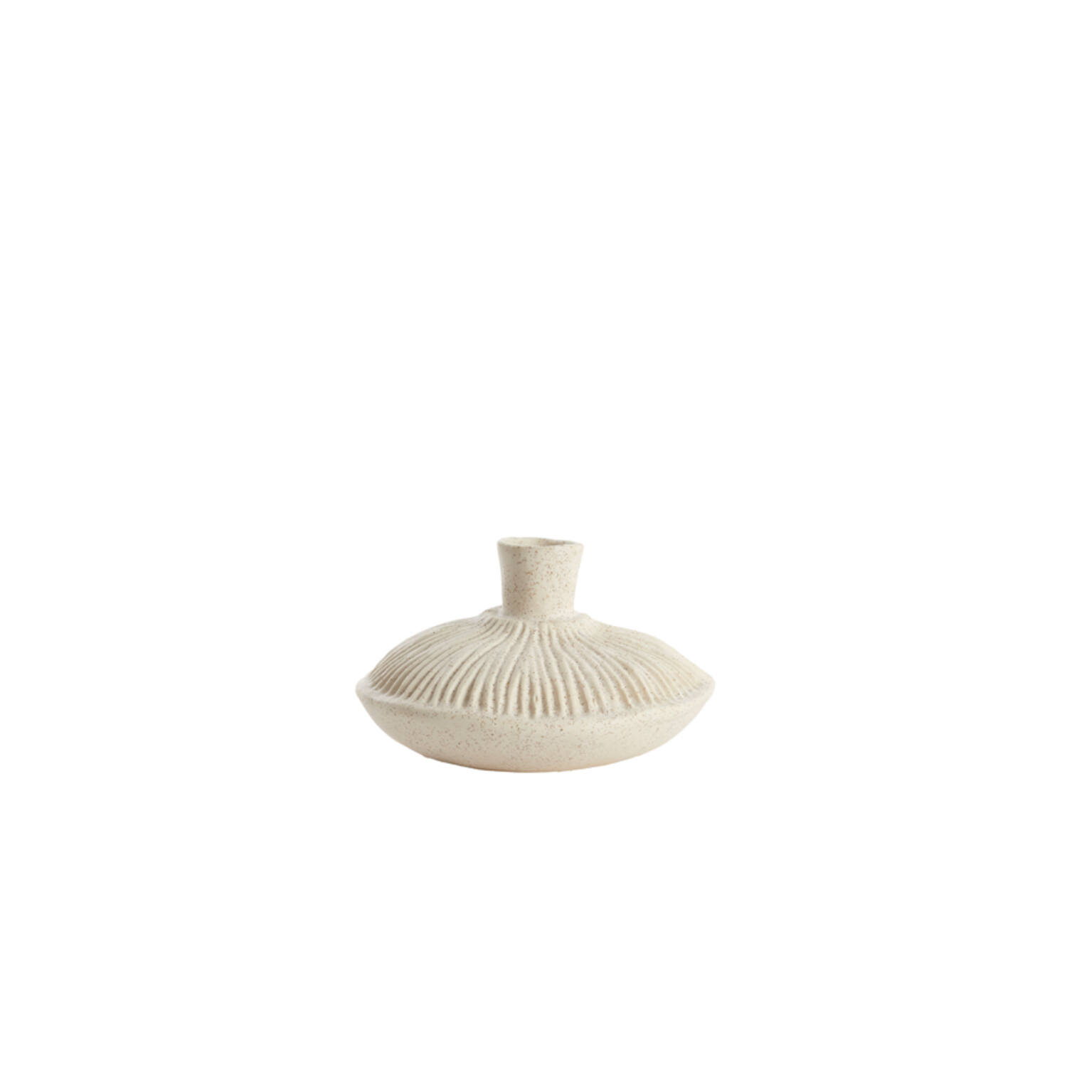 Vaas deco Ø15x9 cm NEIRA keramiek crème