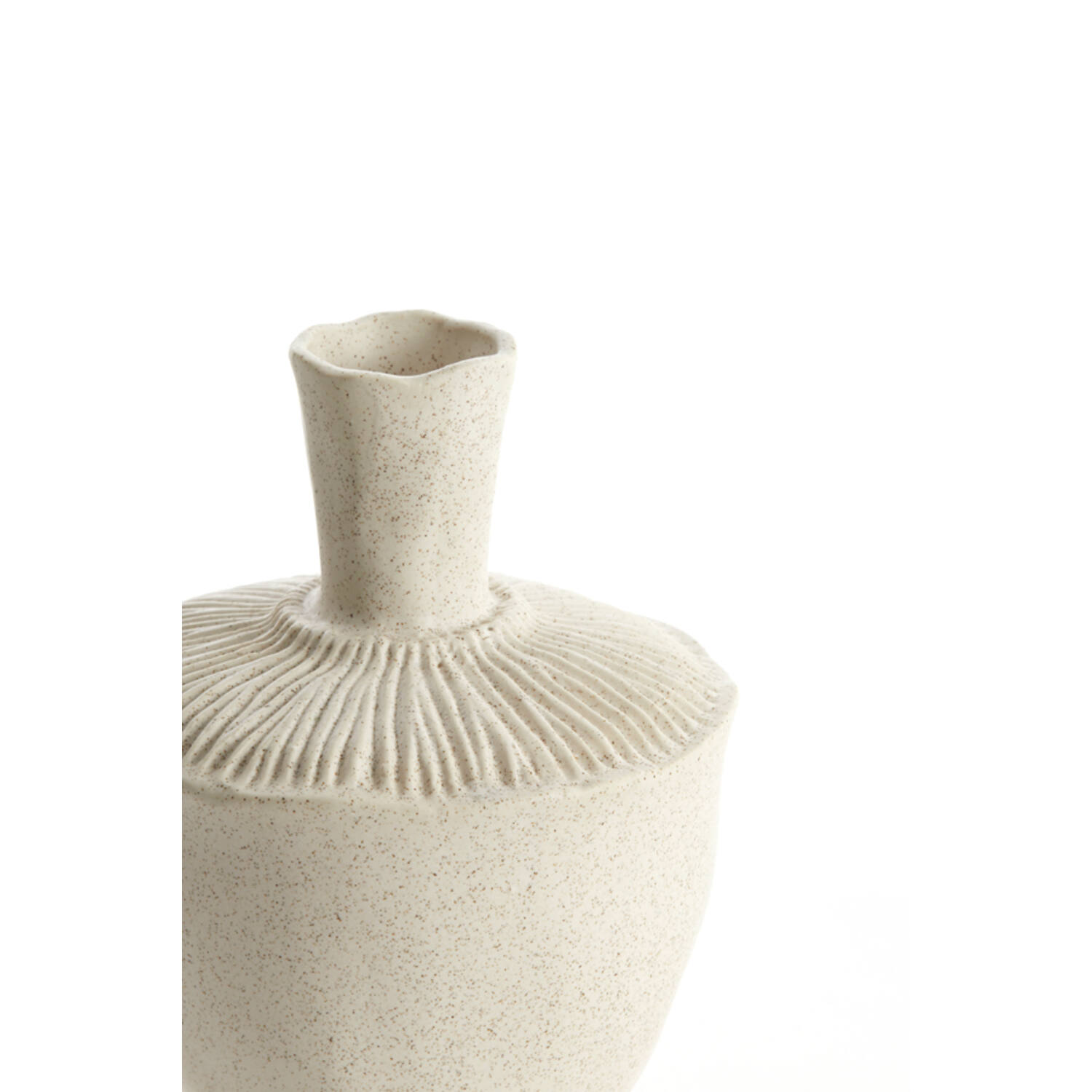 Vaas deco Ø16x22 cm NEIRA keramiek crème