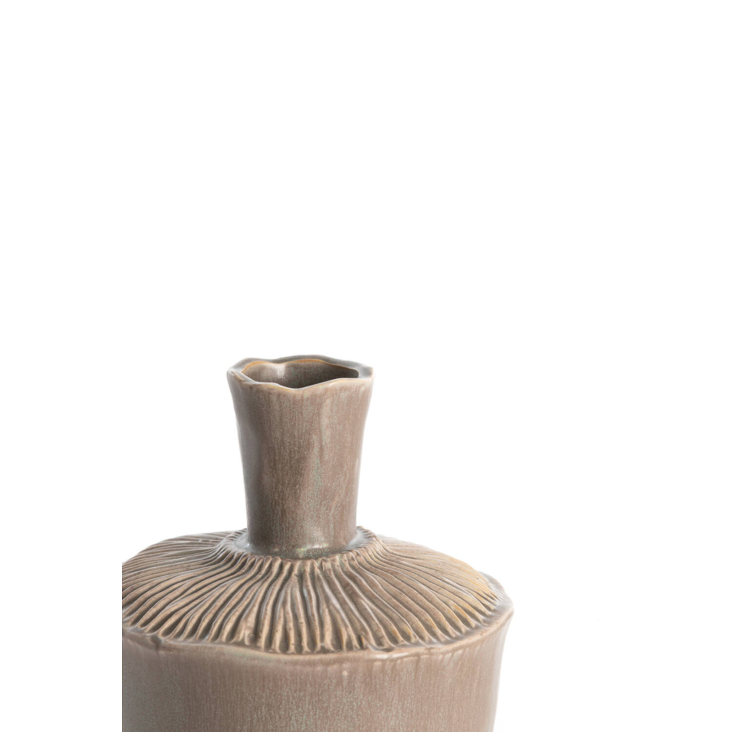 Vase deco Ø16x22 cm NEIRA ceramics matt brown-grey