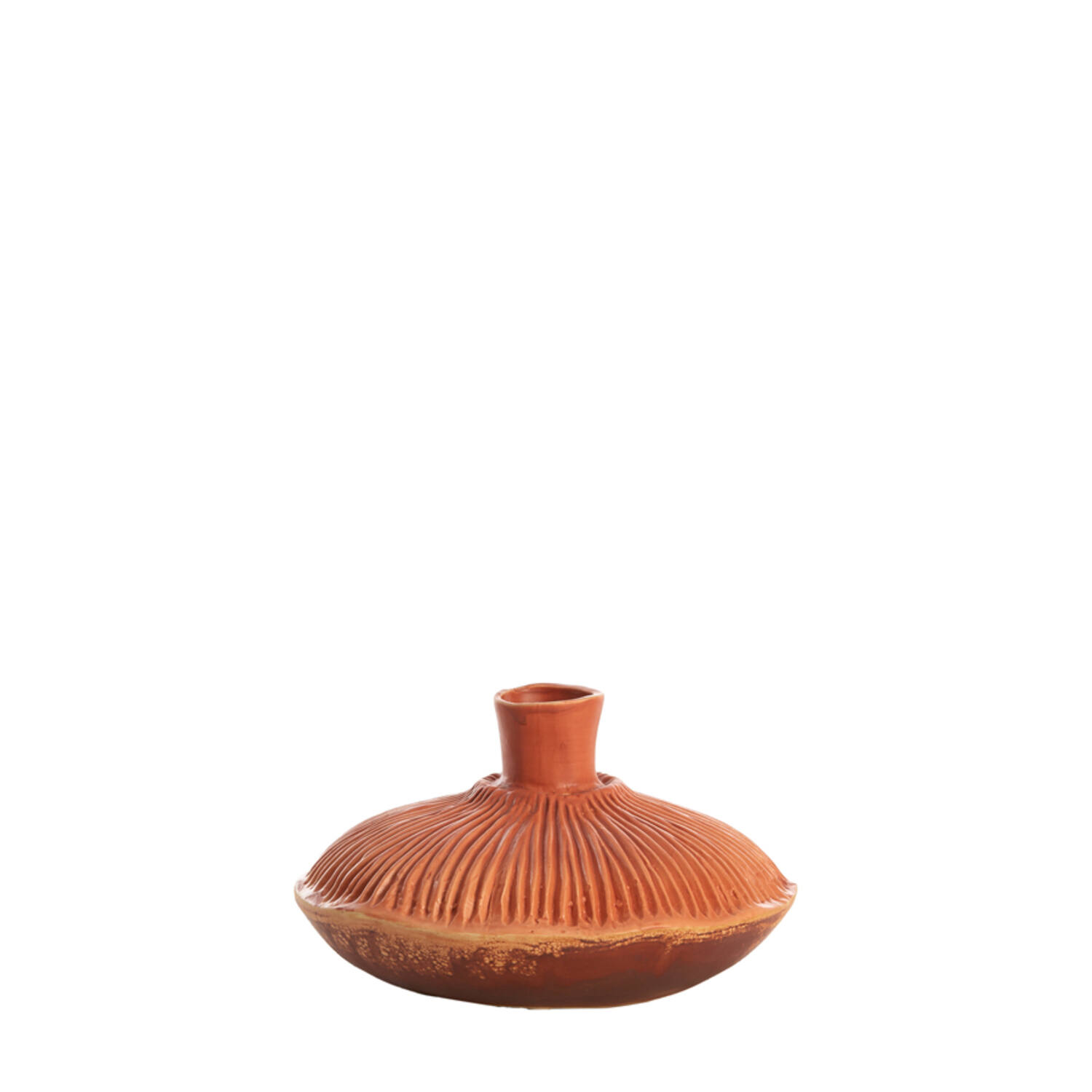 Vase deco Ø19x11 cm NEIRA ceramics brown-orange