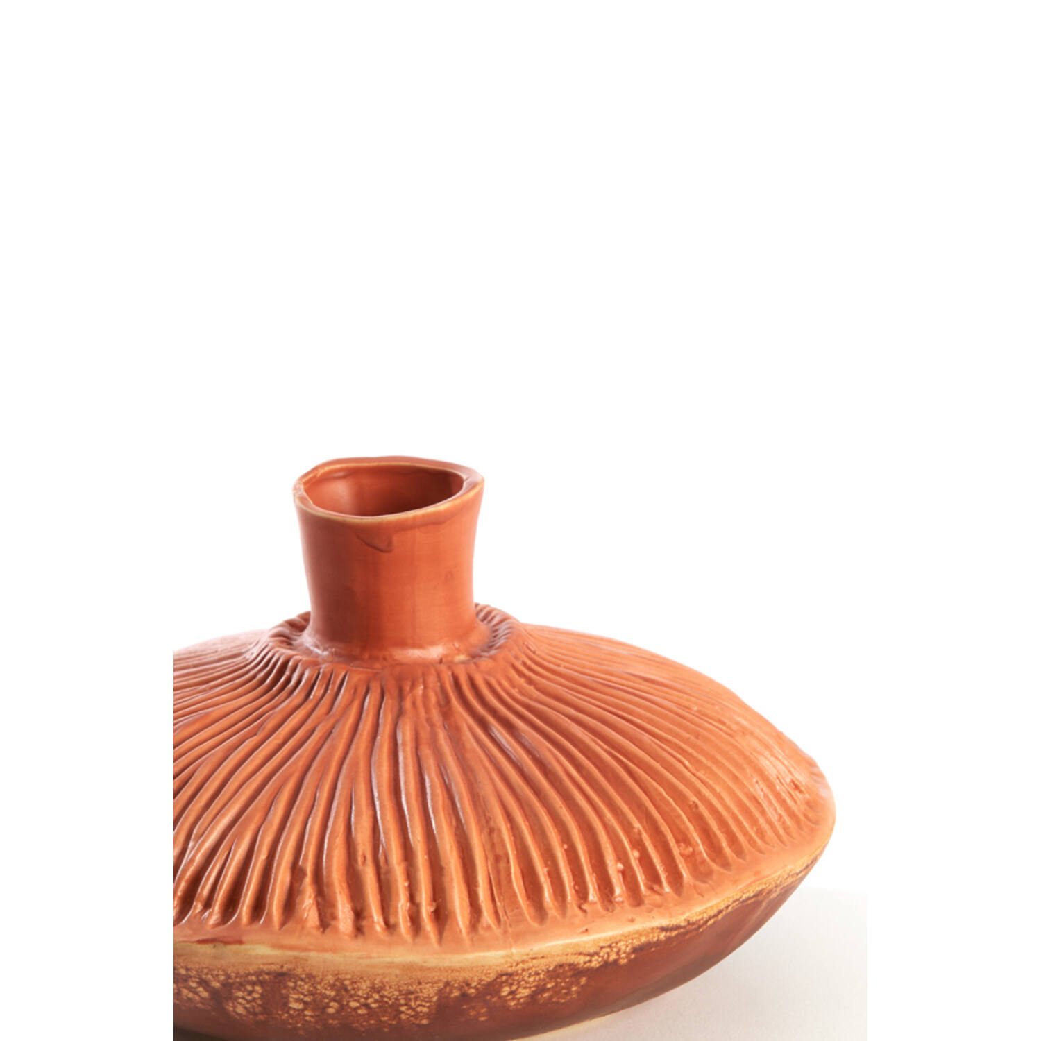 Vase deco Ø19x11 cm NEIRA ceramics brown-orange