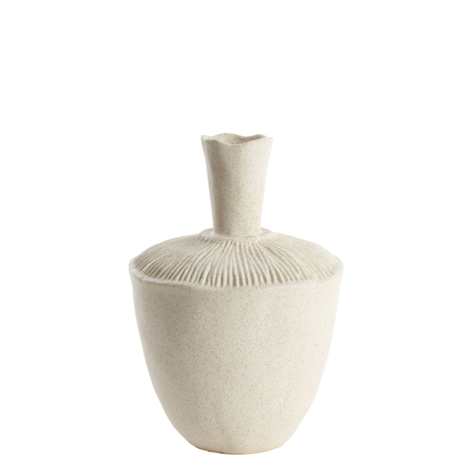 Vaas deco Ø20x29 cm NEIRA keramiek crème