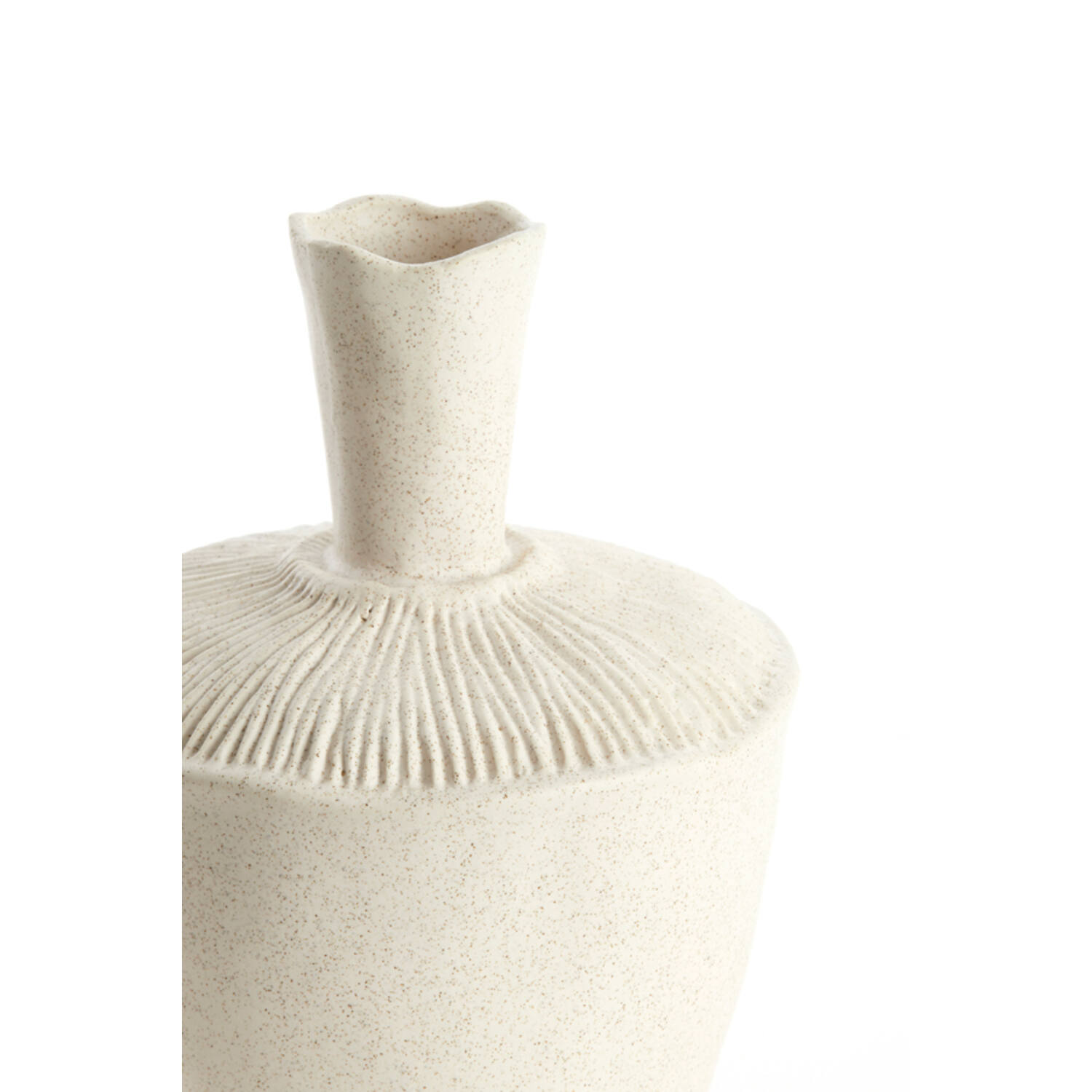Vaas deco Ø20x29 cm NEIRA keramiek crème