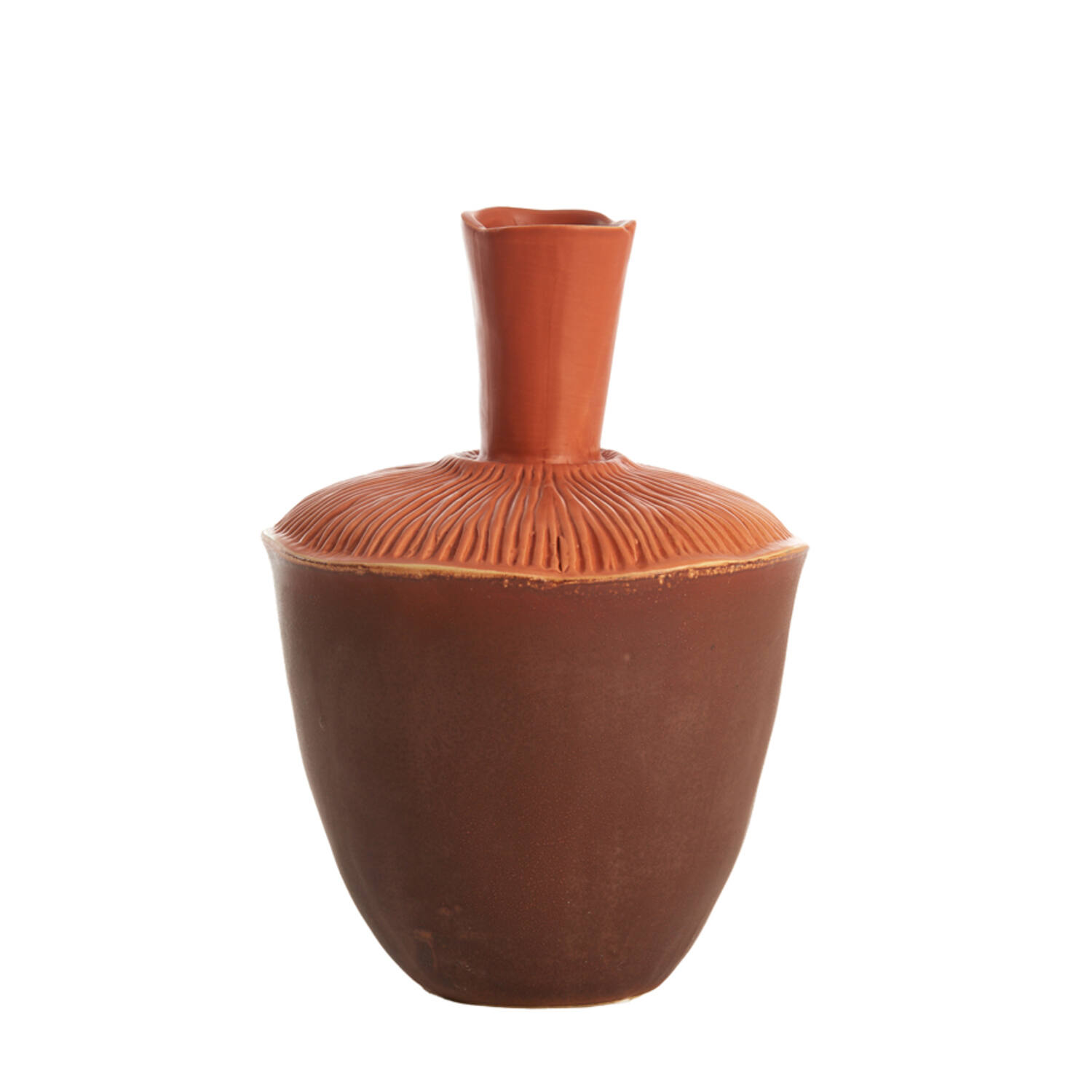 Vase deco Ø20x29 cm NEIRA ceramics brown-orange