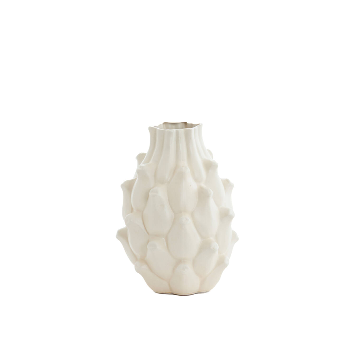 Vaas deco Ø15x20,5 cm TAYA keramiek crème
