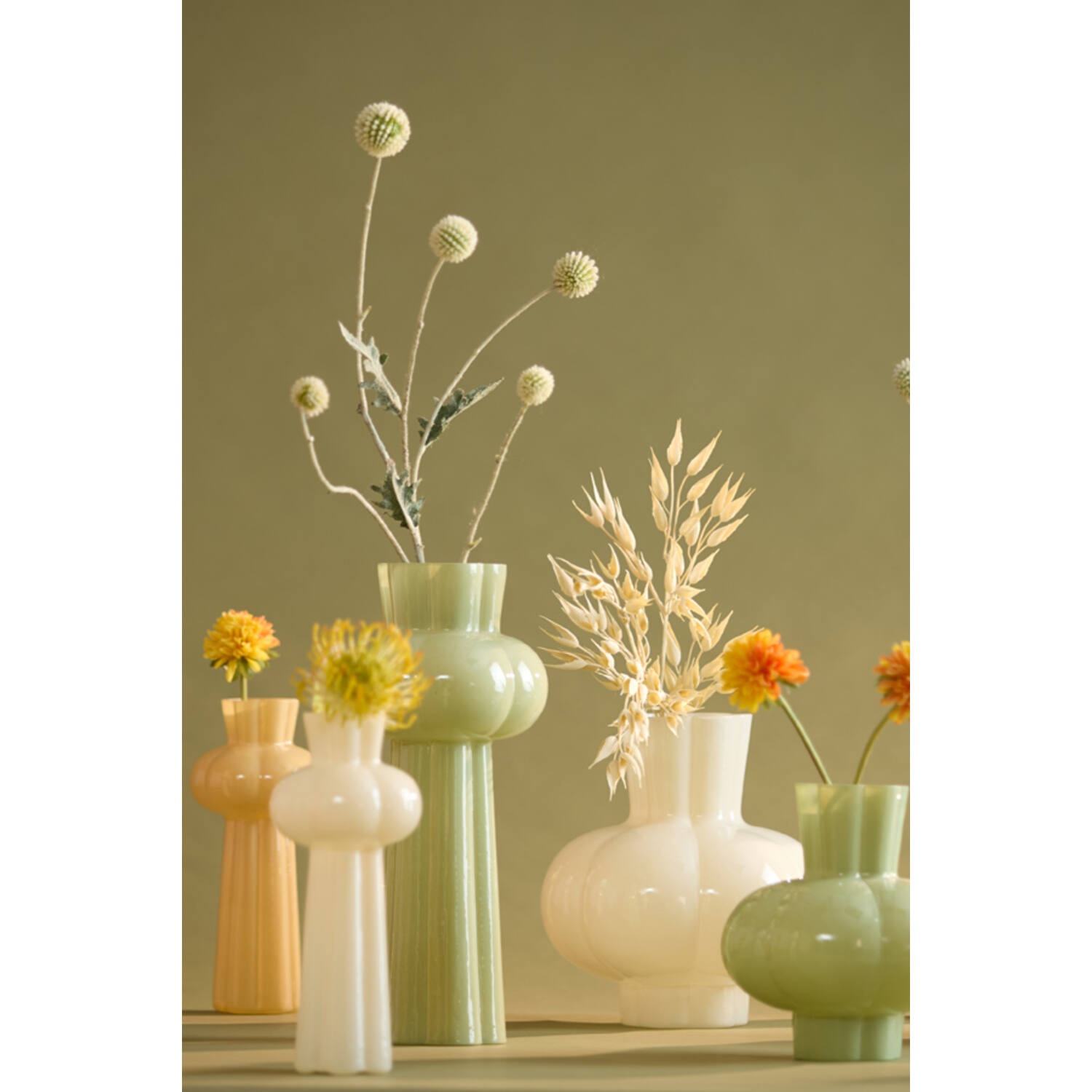 Vase Ø16x35,5 cm KORTESU glass mint green