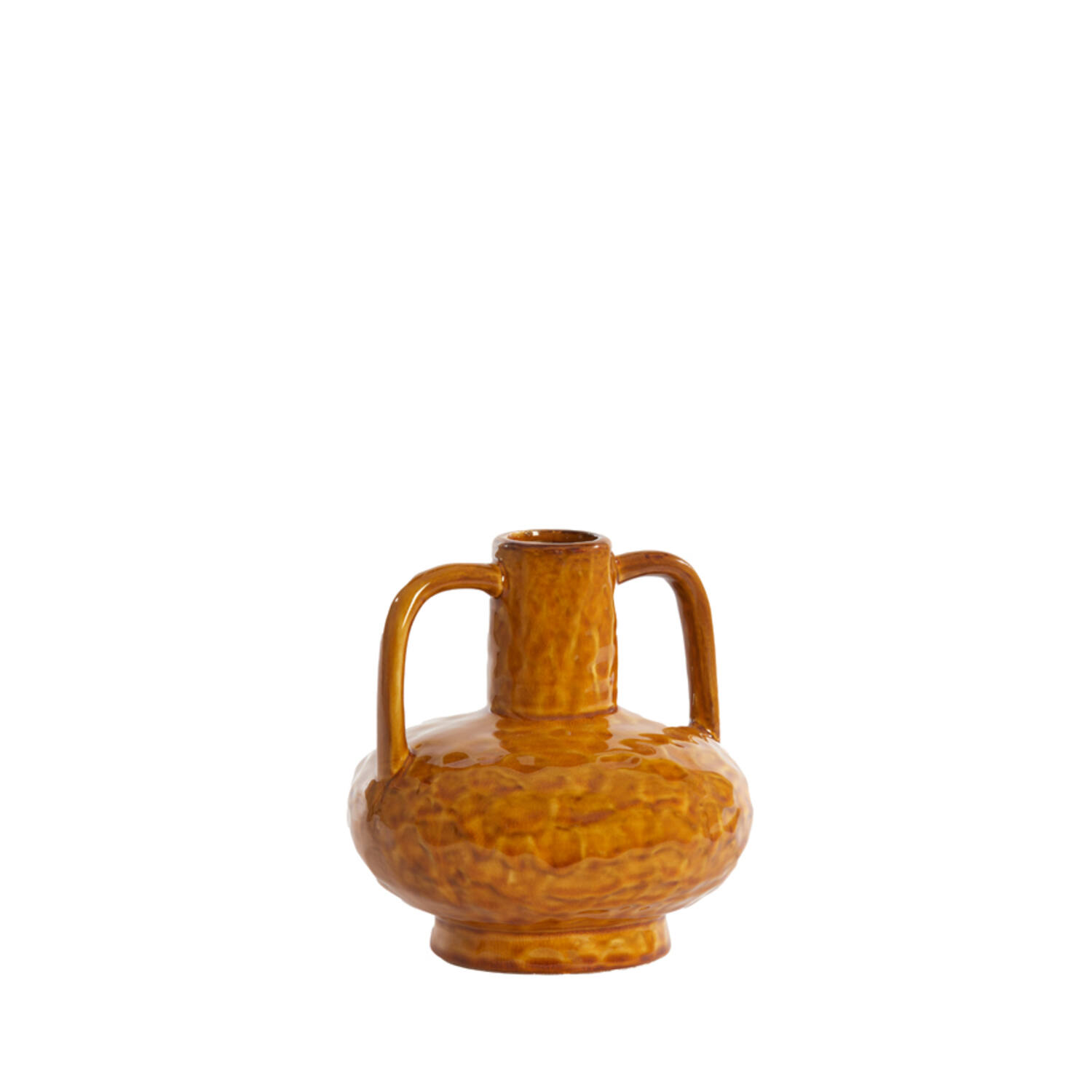 Vase deco Ø19,5x20 cm ZIRO ceramics shiny ocher yellow