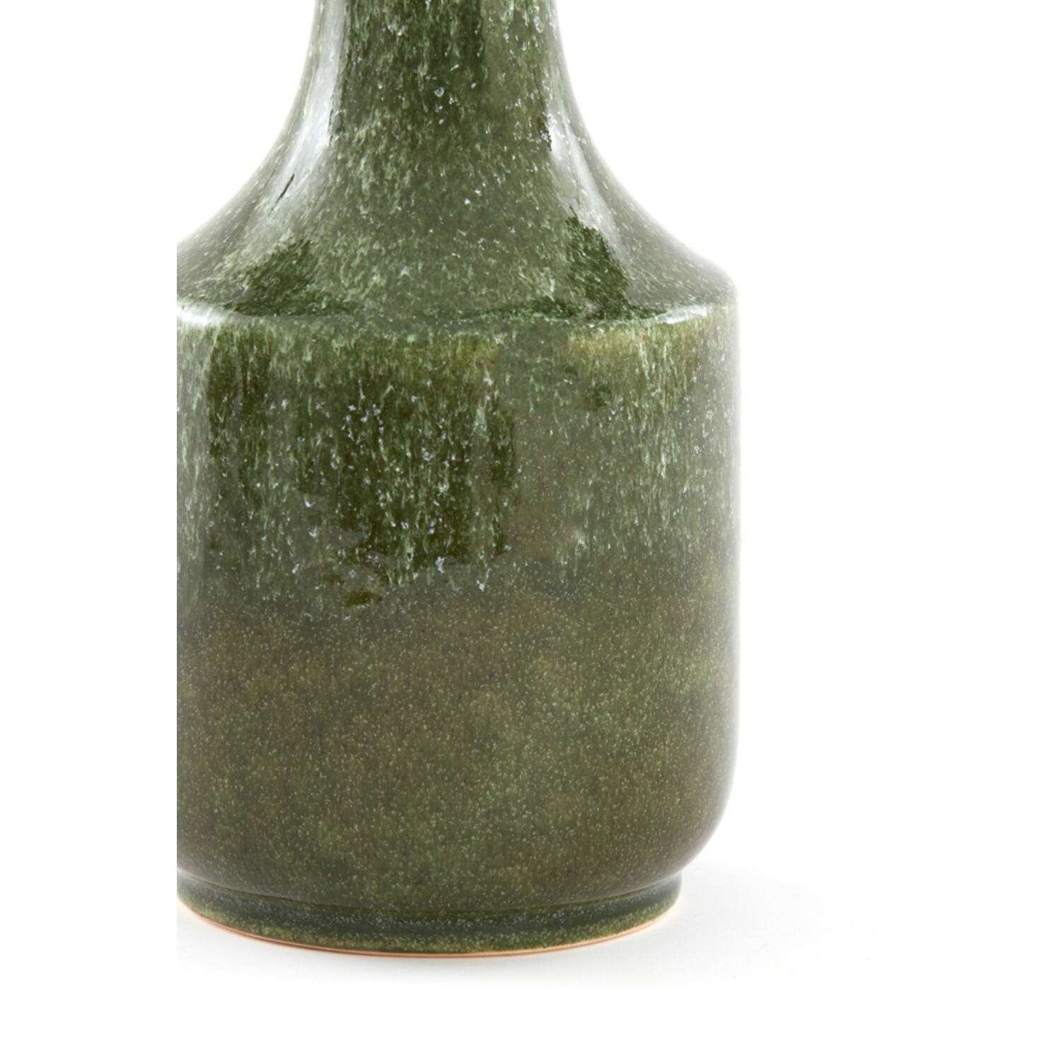 Vase deco Ø13x28,5 cm TEZU ceramics shiny dark green