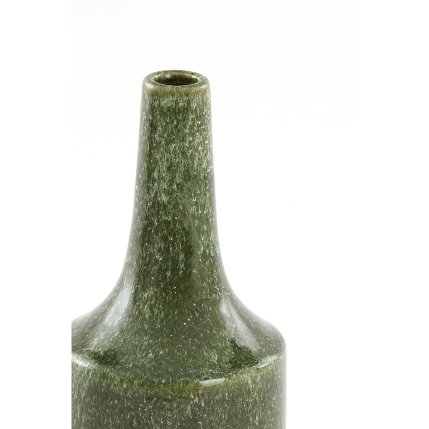 Vase deco Ø13x28,5 cm TEZU ceramics shiny dark green