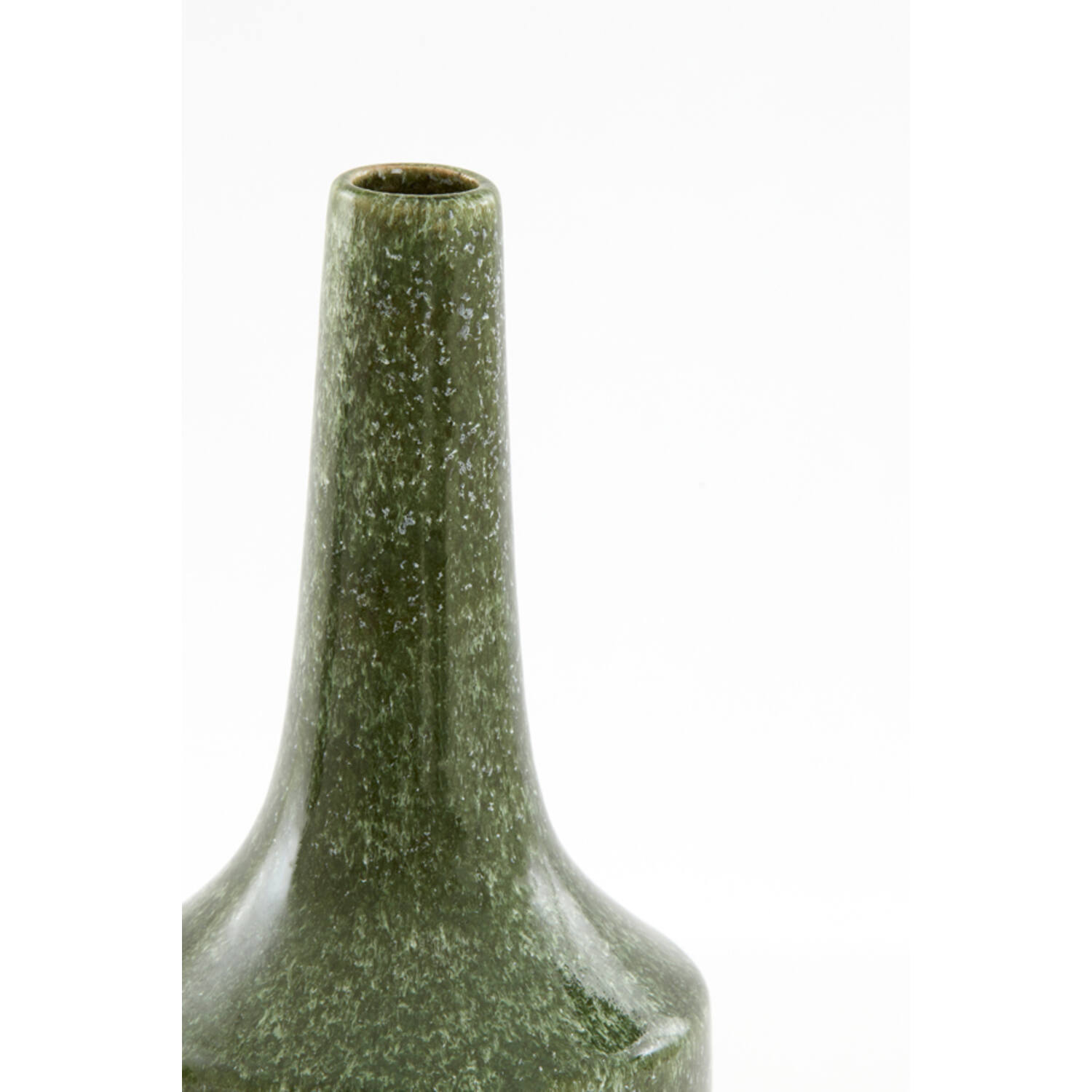 Vase deco Ø14,5x35,5 cm TEZU ceramics shiny dark green