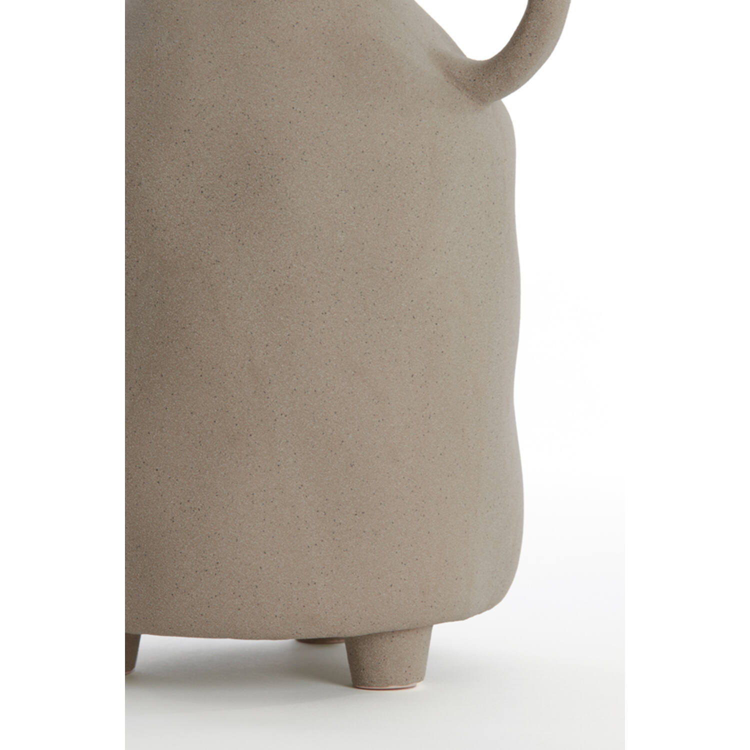 Vase deco 18,5x16,5x35,5 cm JONAI ceramics matt brown