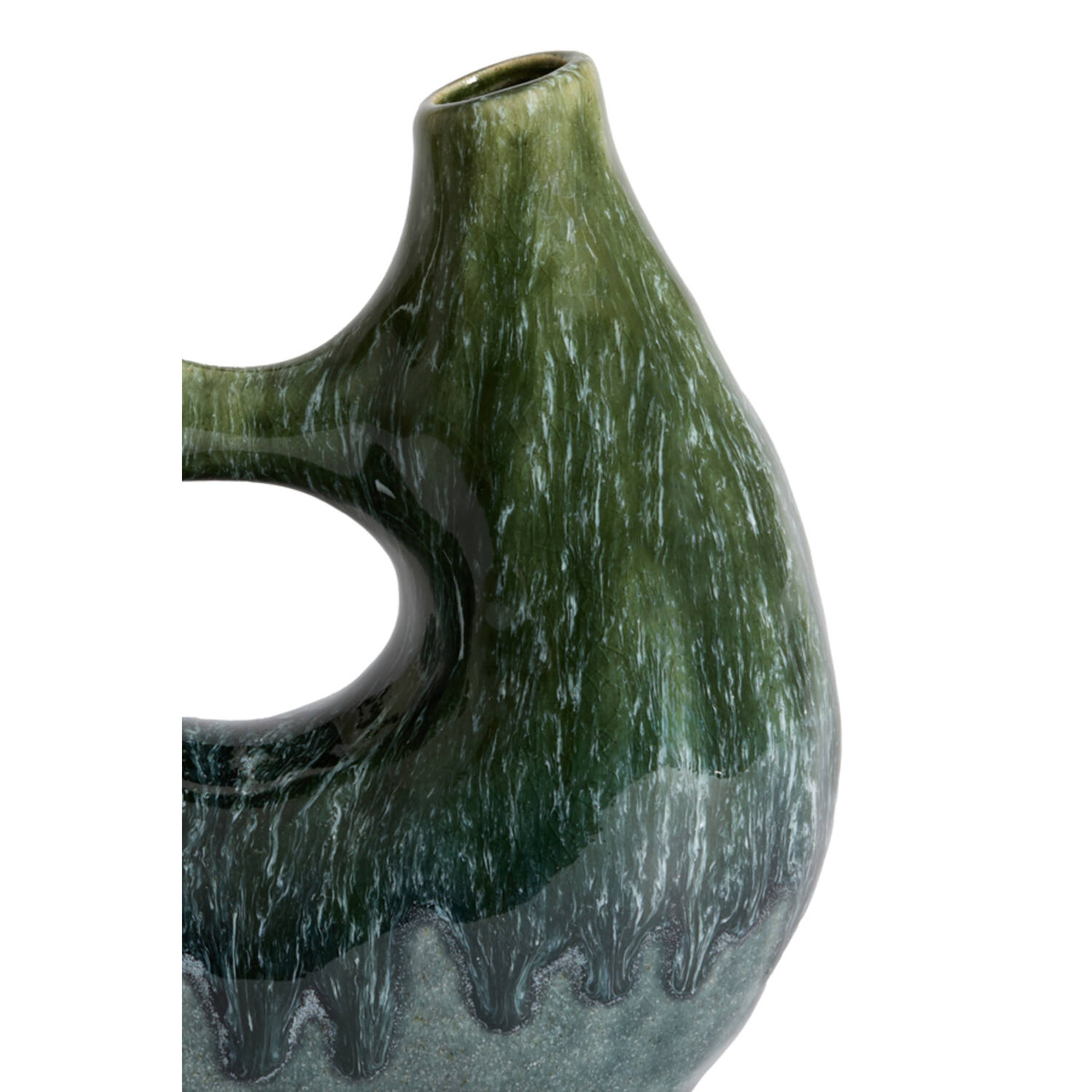 Vase deco 24,5x11x21,5 cm KATHA ceramics petrol