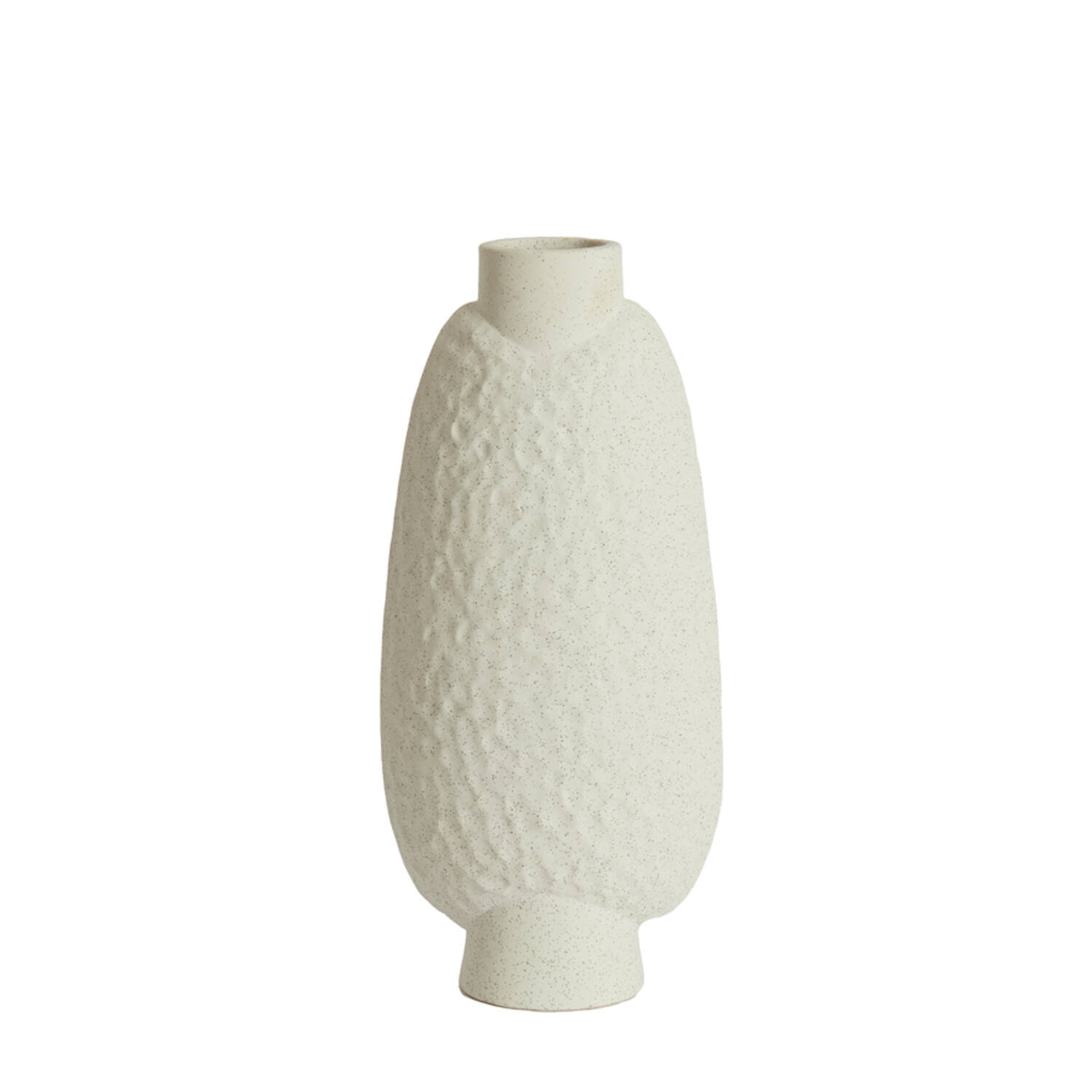 Vase deco 18x12x41 cm NAMTU ceramics matt cream