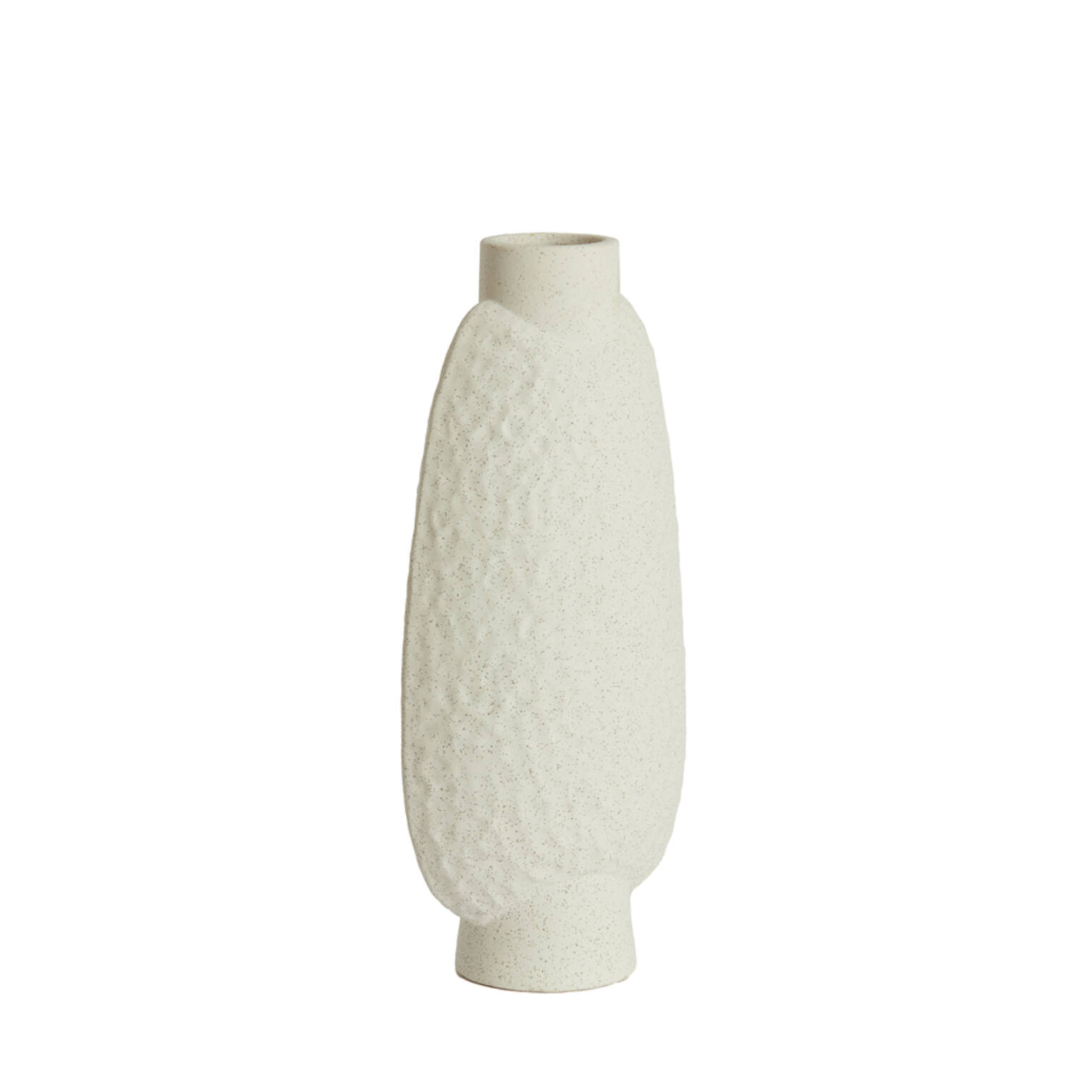 Vase deco 18x12x41 cm NAMTU ceramics matt cream
