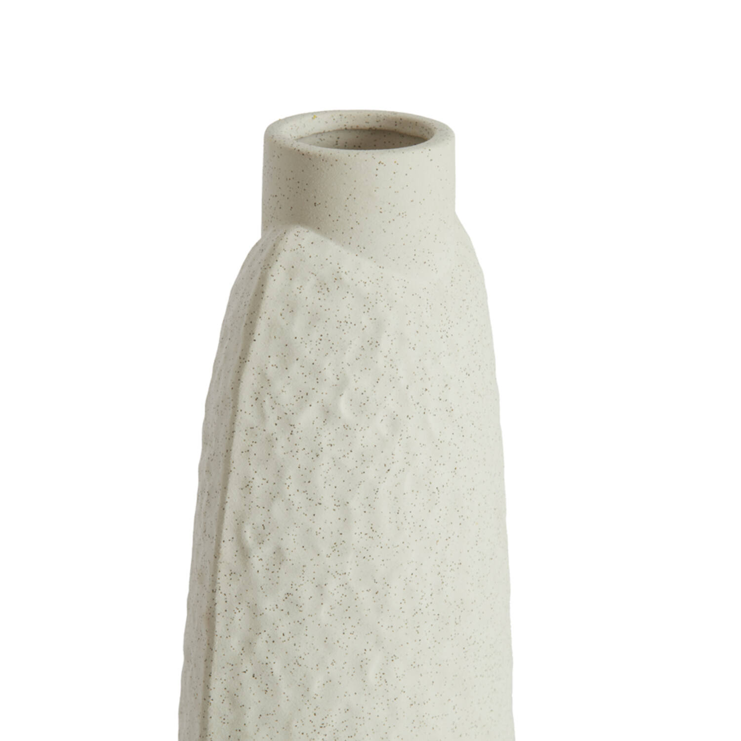 Vase deco 18x12x41 cm NAMTU ceramics matt cream