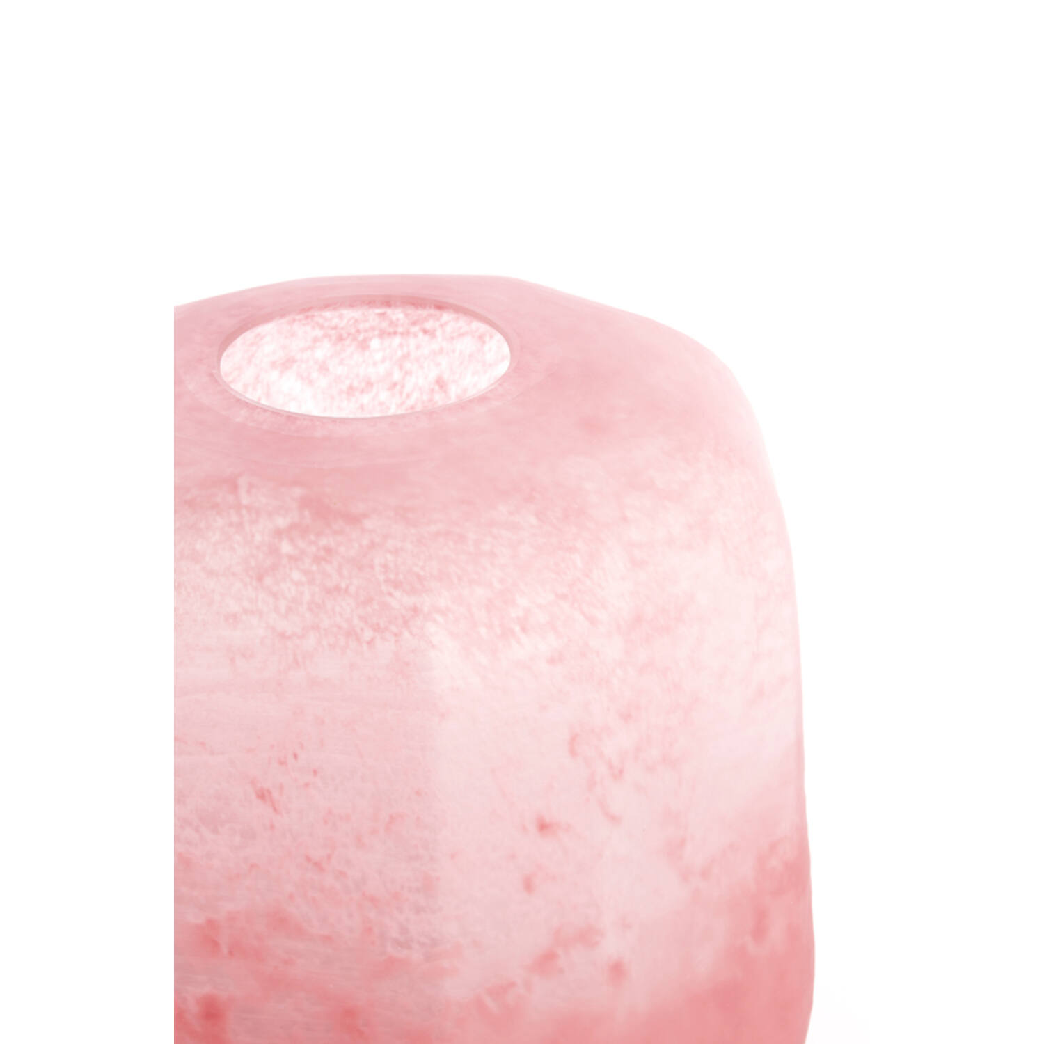 Vaas Ø23x24 cm PACENGO glas koraal-licht roze