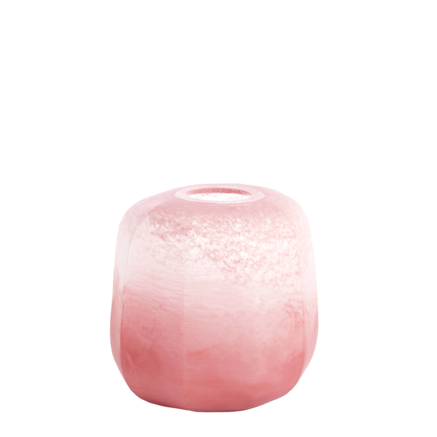 Vase Ø33x32 cm PACENGO glass coral-light pink