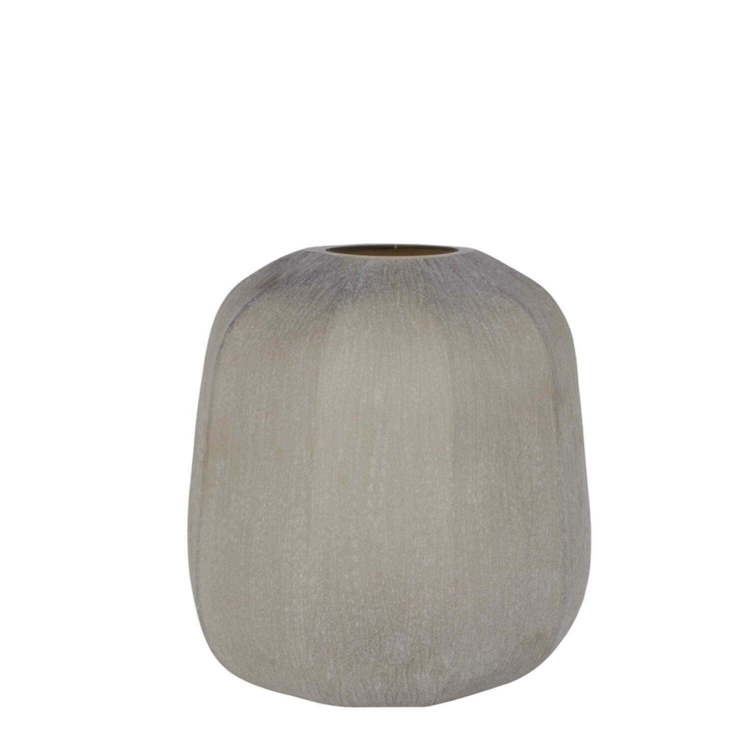 Vaas Ø33x32 cm PACENGO glas licht bruin