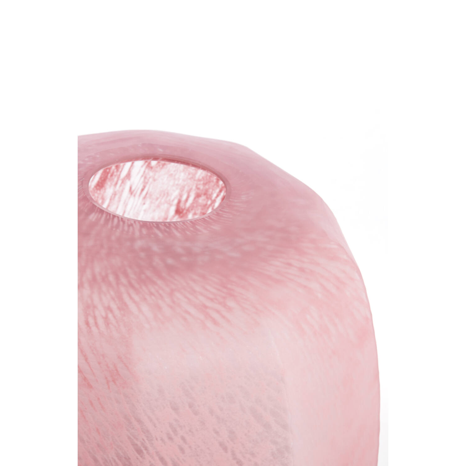 Vase Ø33x42 cm PACENGO glass coral-light pink
