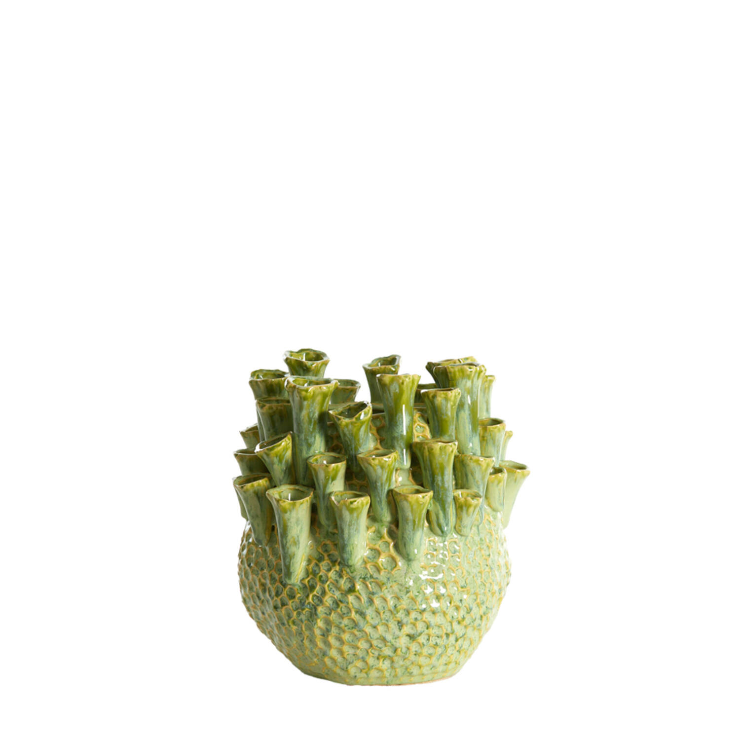 Vaas deco Ø27,5x27,5 cm KYRAL keramiek mint groen