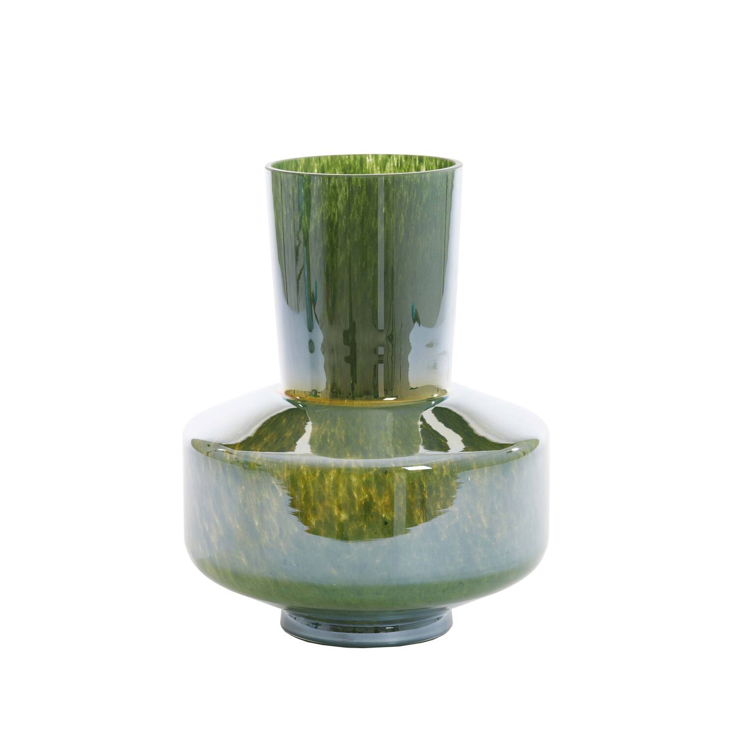 Vaas Ø23,5x29,5 cm TRASMOS glas donker groen luster