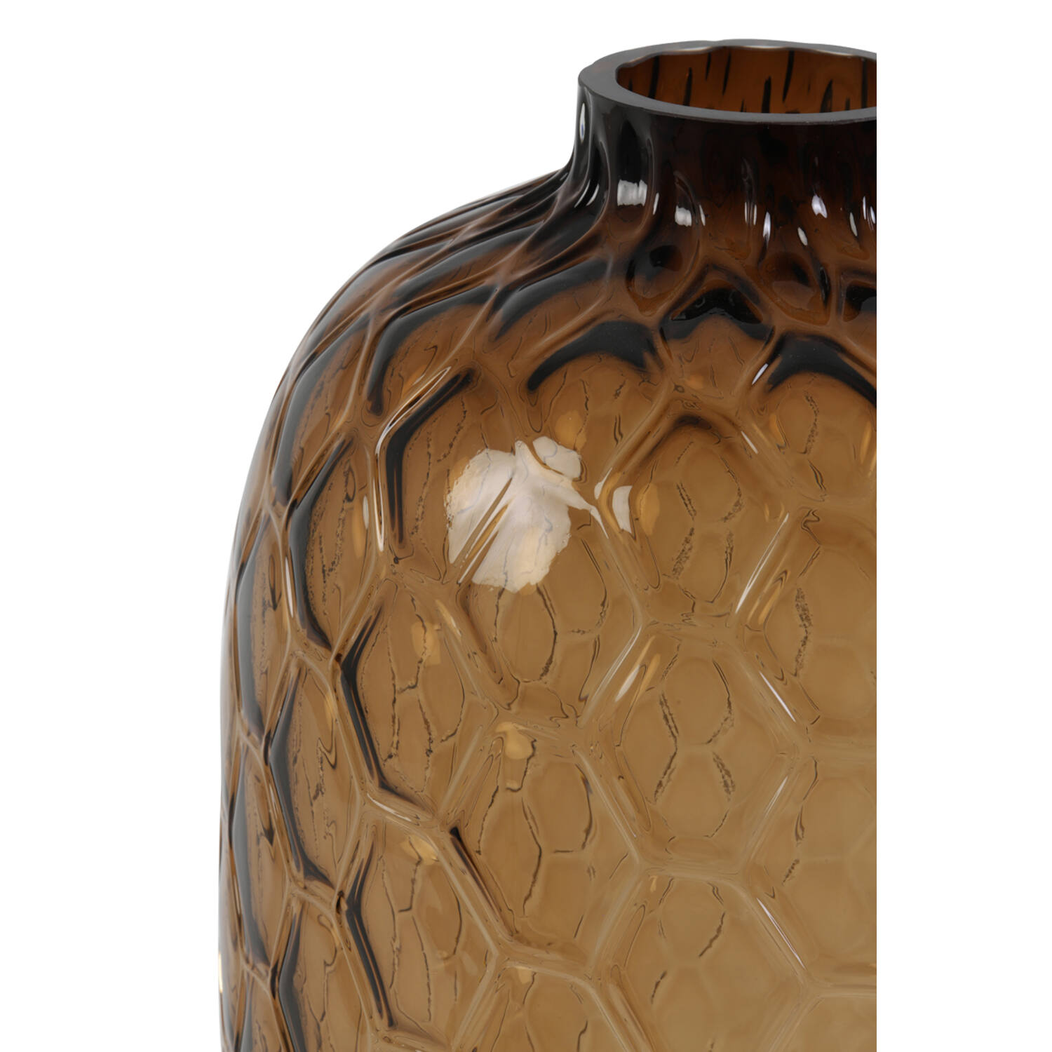 Vase Ø34x50 cm CARINO glass brown