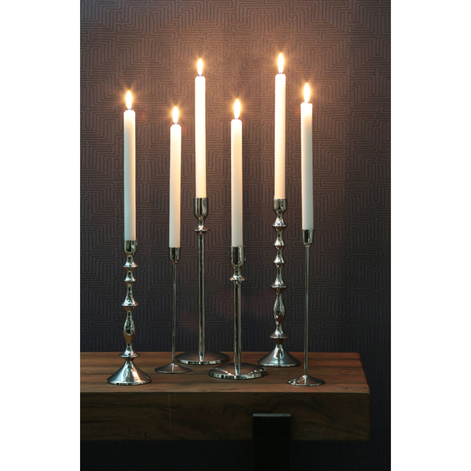 Candle stick Ø7,5x25,5 cm SERLA nickel