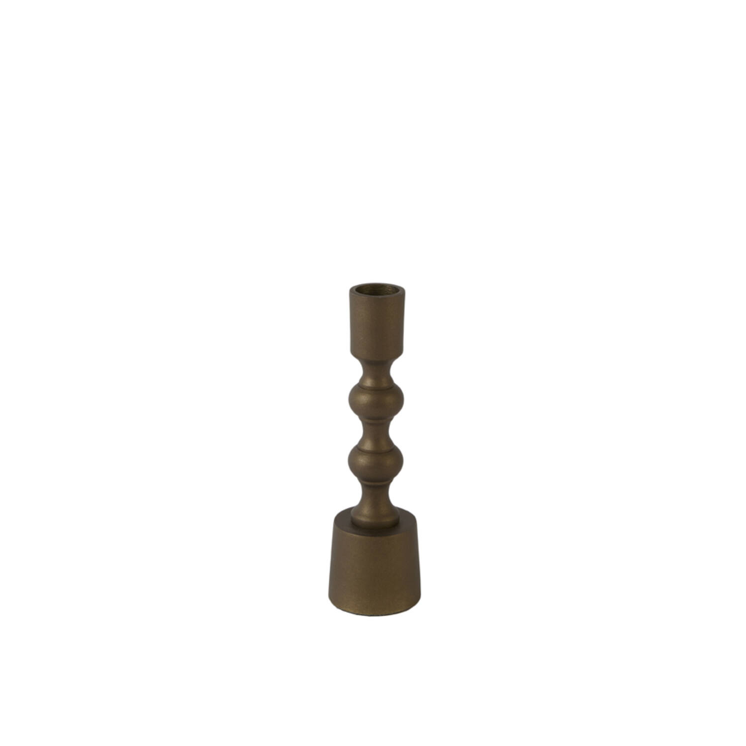 Candle stick Ø4,5x16 cm BABIMO matt brown-bronze