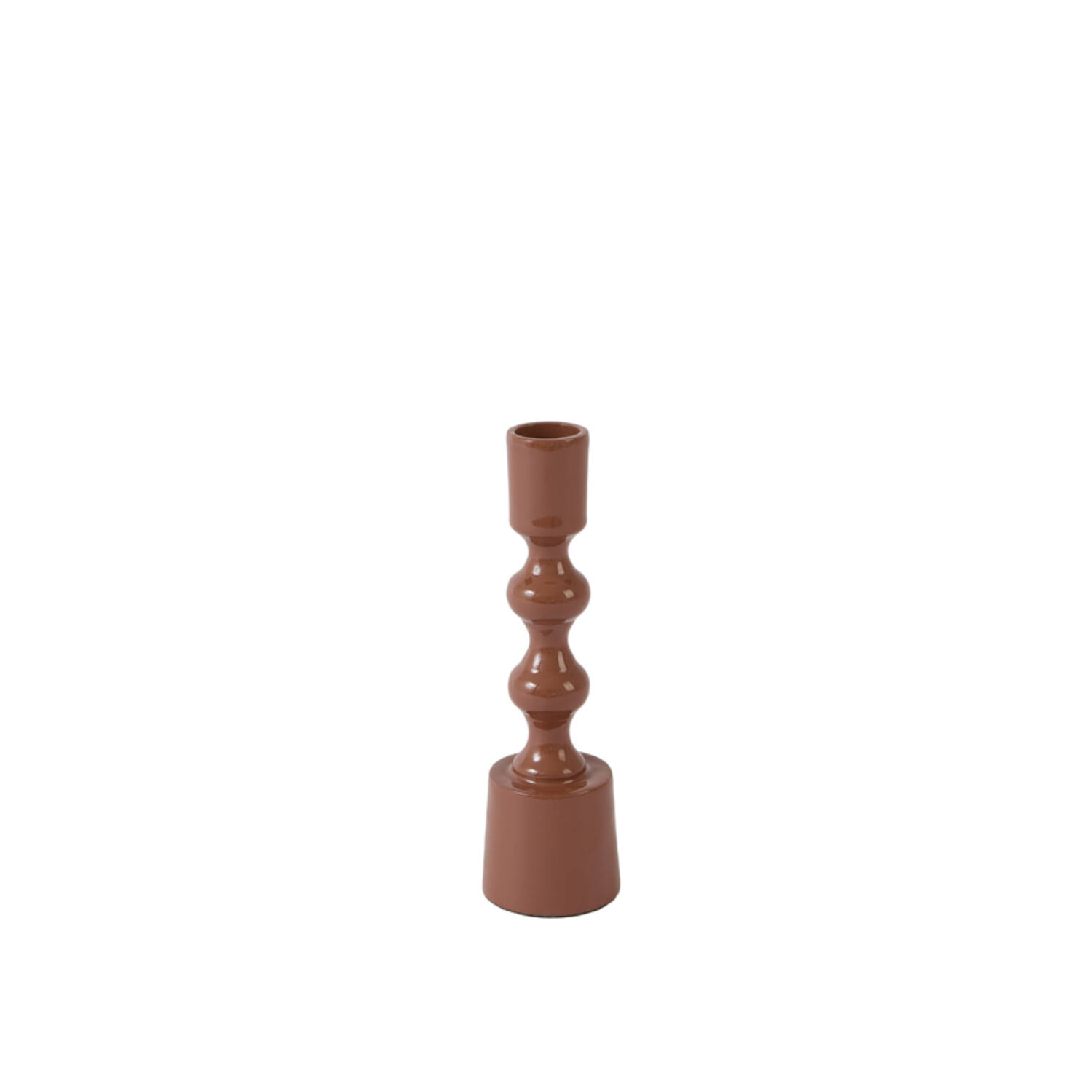 Candle stick Ø4,5x16 cm BABIMO shiny terra
