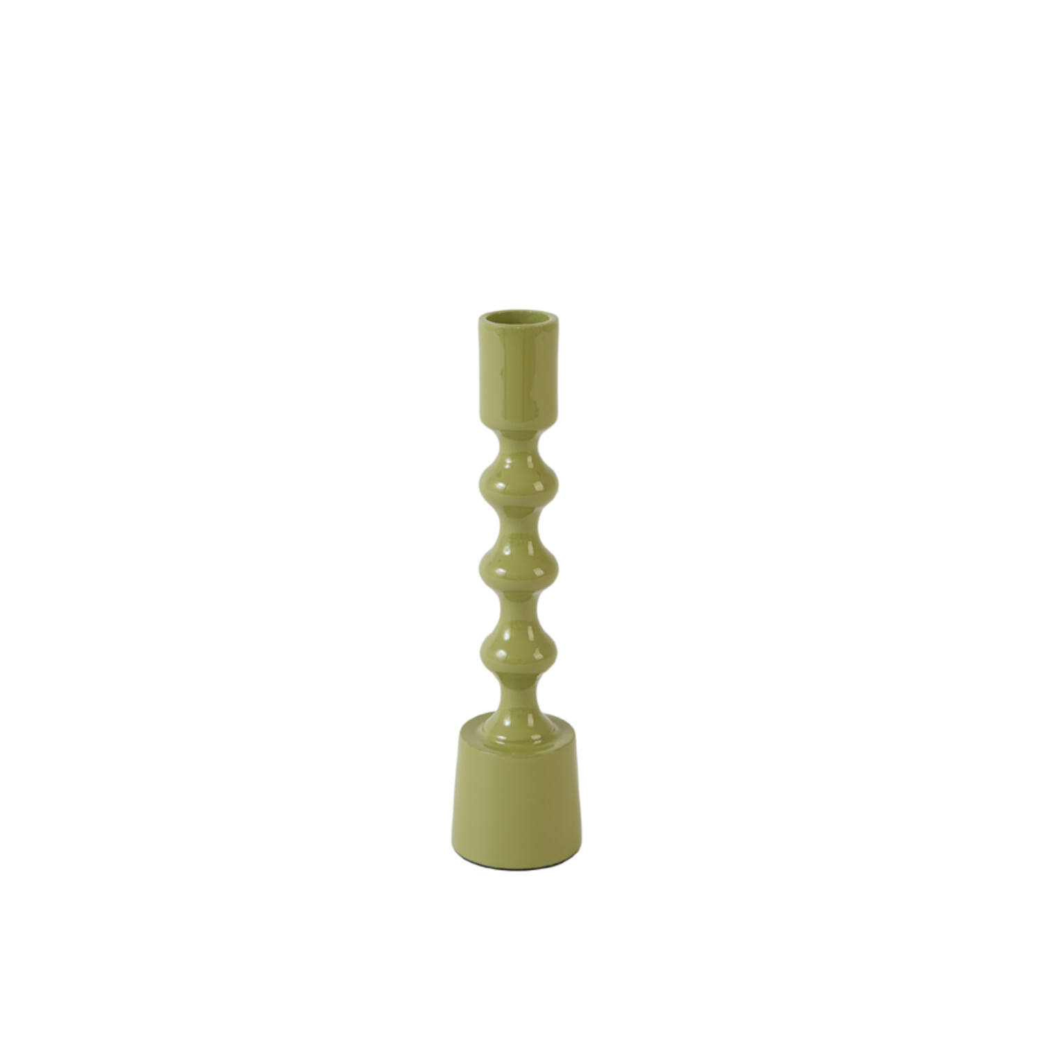 Candle stick Ø4,5x20 cm BABIMO shiny light green