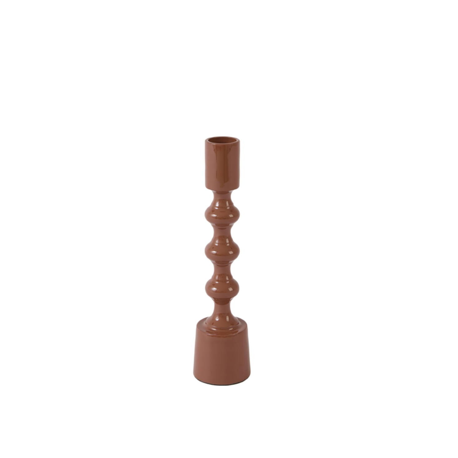 Candle stick Ø4,5x20 cm BABIMO shiny terra