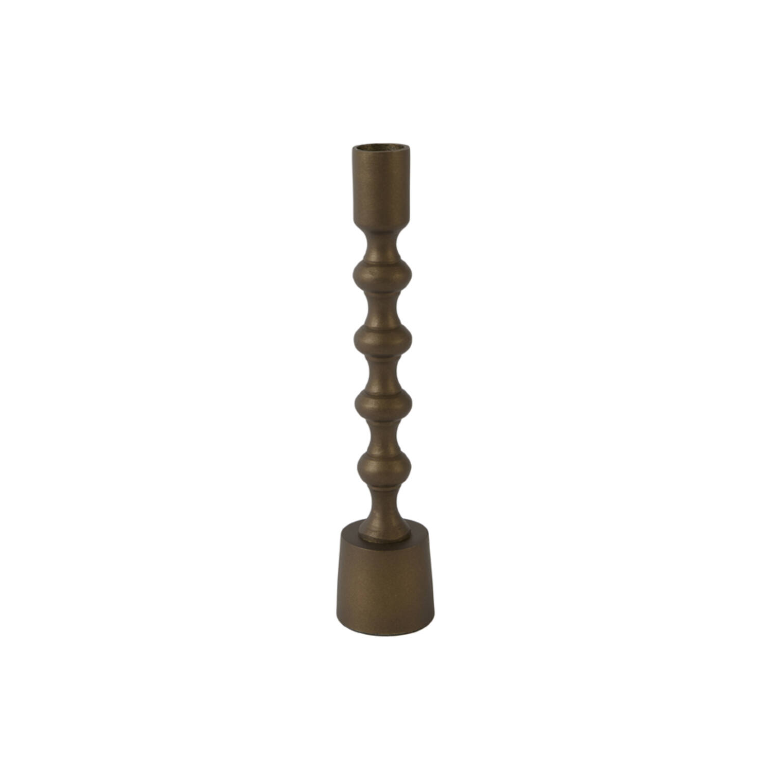 Candle stick Ø4,5x24 cm BABIMO matt brown-bronze