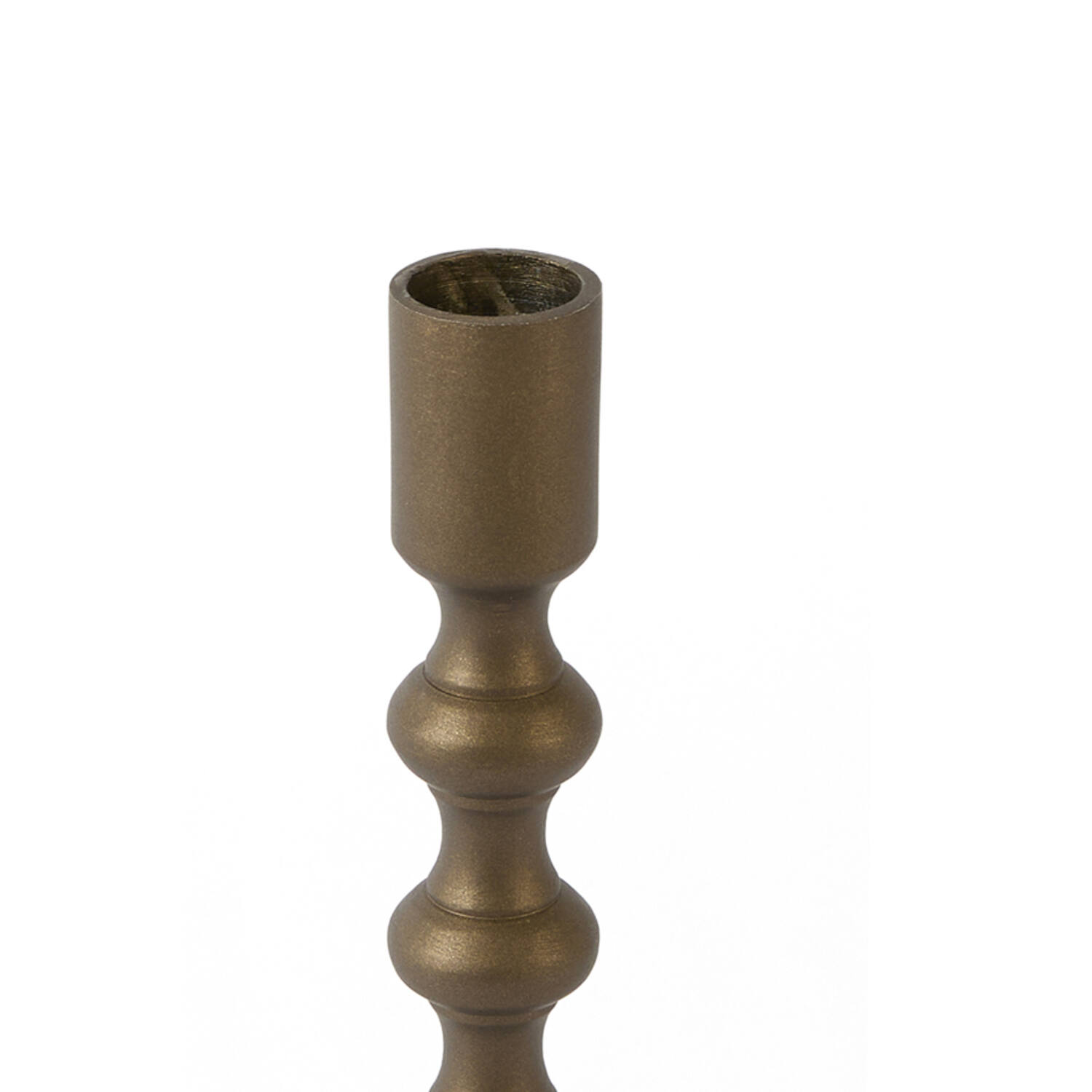 Candle stick Ø4,5x24 cm BABIMO matt brown-bronze