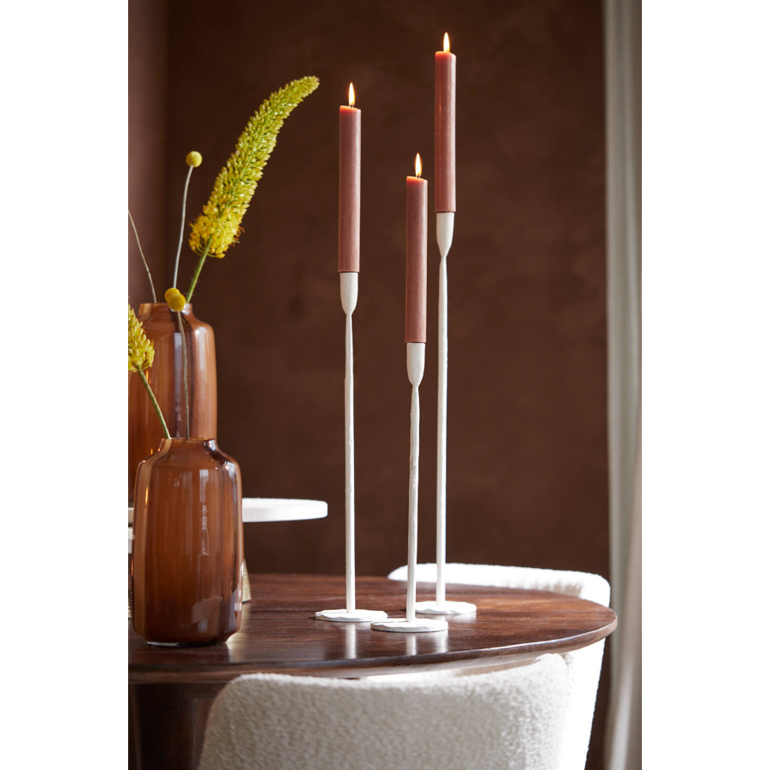 Candle stick Ø10,5x60 cm ICARUS cream