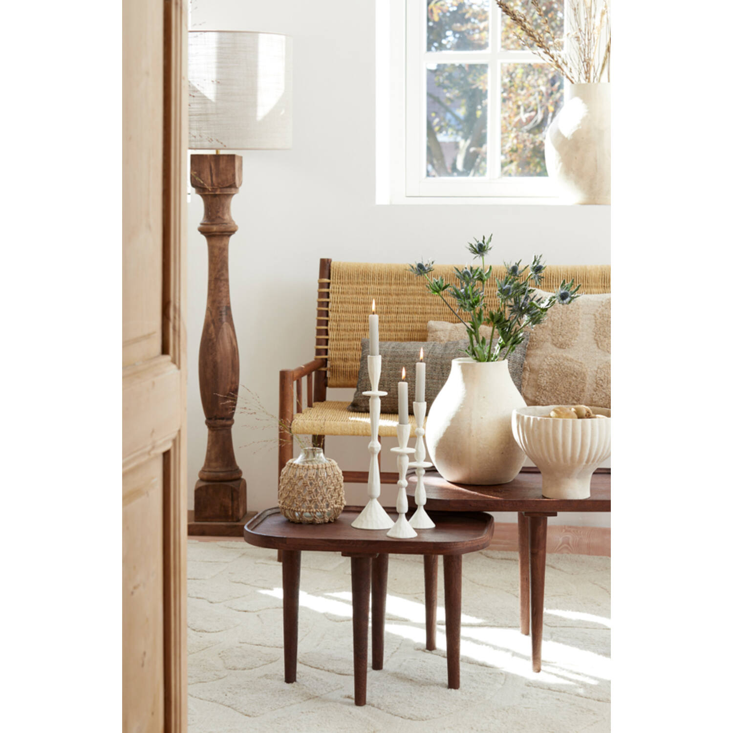 Candle stick Ø7x28,5 cm CASANDRA cream