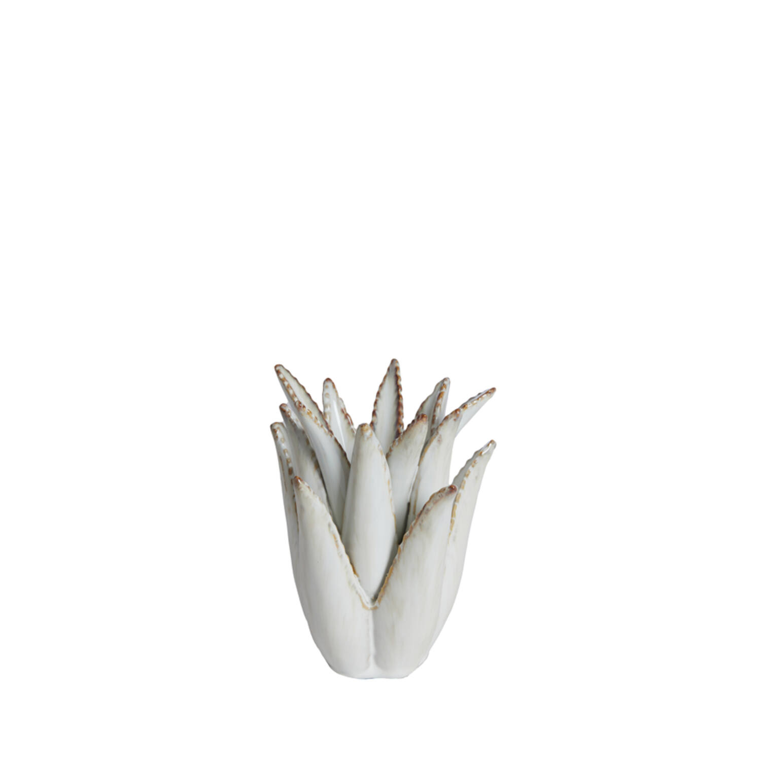 Kandelaar Ø13x16 cm CACTUS keramiek crème