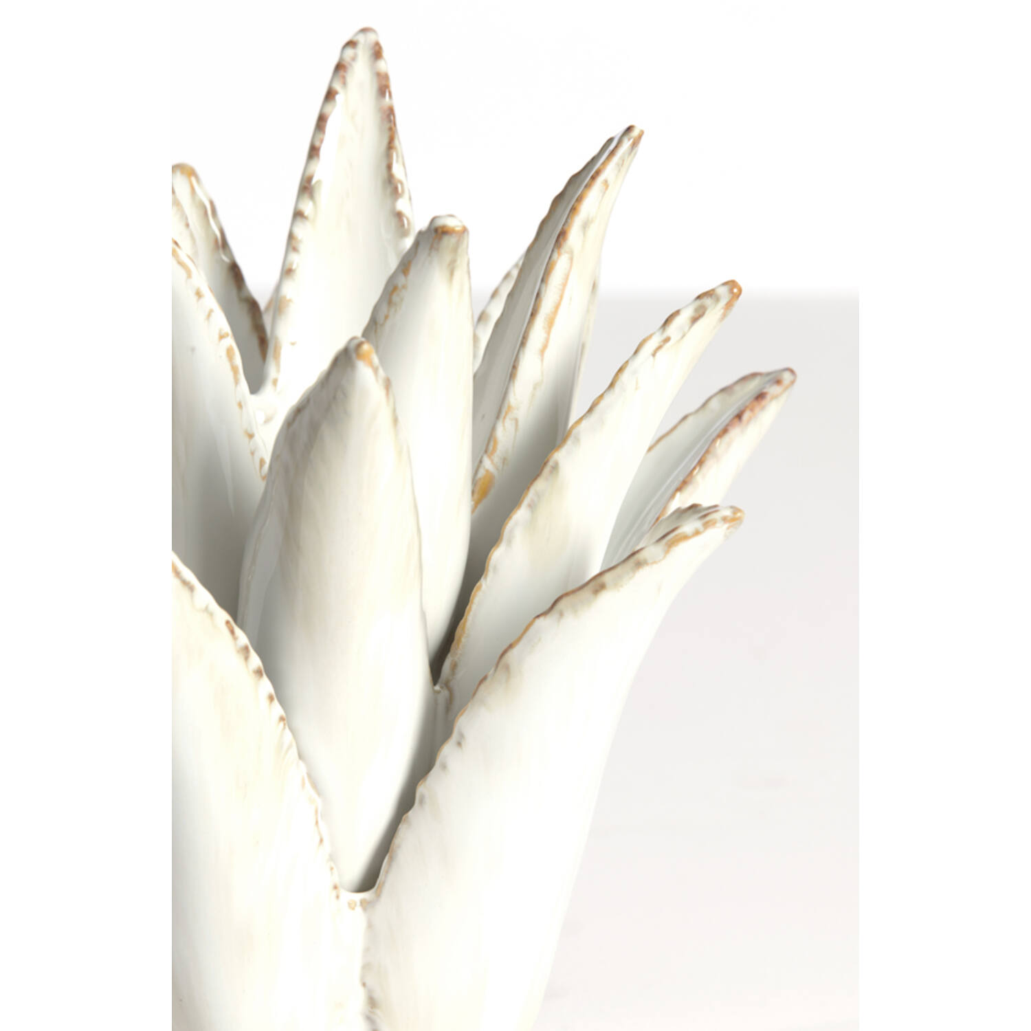 Kandelaar Ø13x16 cm CACTUS keramiek crème